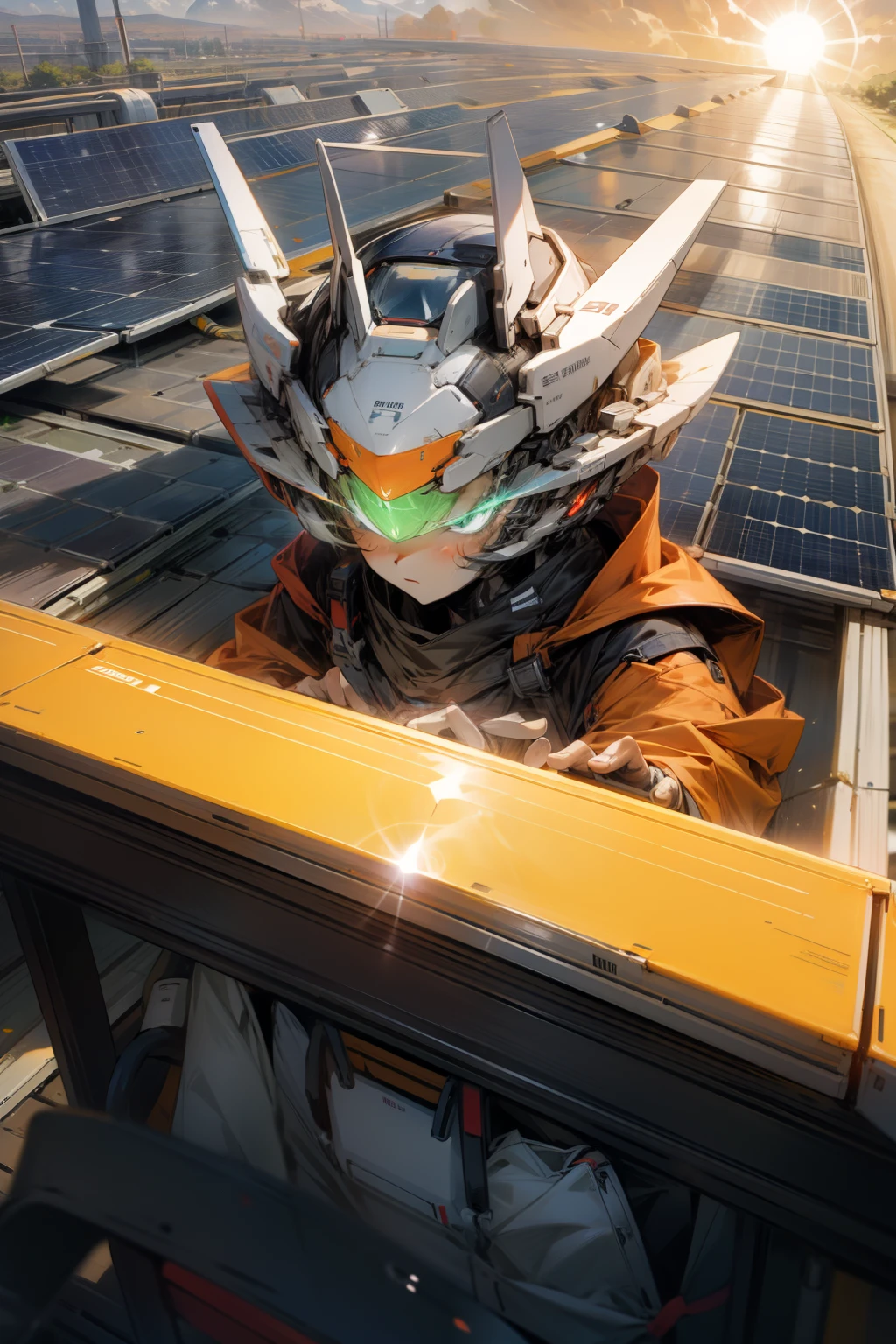 Image of a solar panel. Focussed on the solar panel.