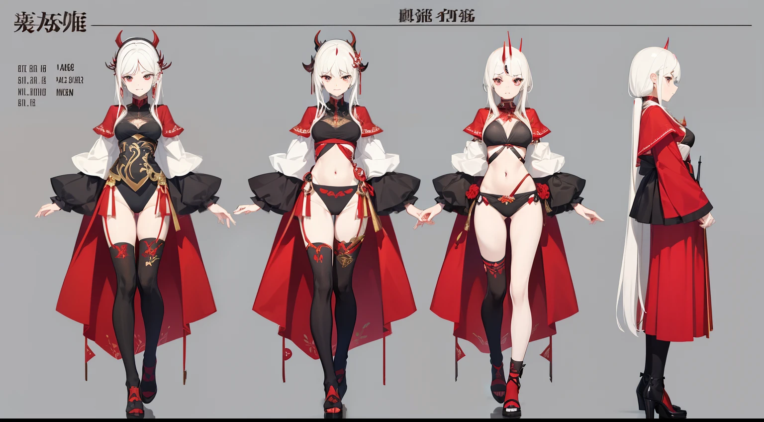 tmasterpiece，Need，1 Female vampires，A high resolution，bleeding from the corners of her mouth，hoang lap，Fang，tiny horns，Collar，锁链，Red all over，Wield the chain（ultradetailed：1.1025），（illustratio：1.1025），（infography：1.1025），Patent drawings，Physical measurement，（All bikini requirements：1.1025），papelaria， （独奏：1.1025），standing on your feet，Have a cohesive background，5 fingers in the hand，character sheets，Nero, blanche, Red tones