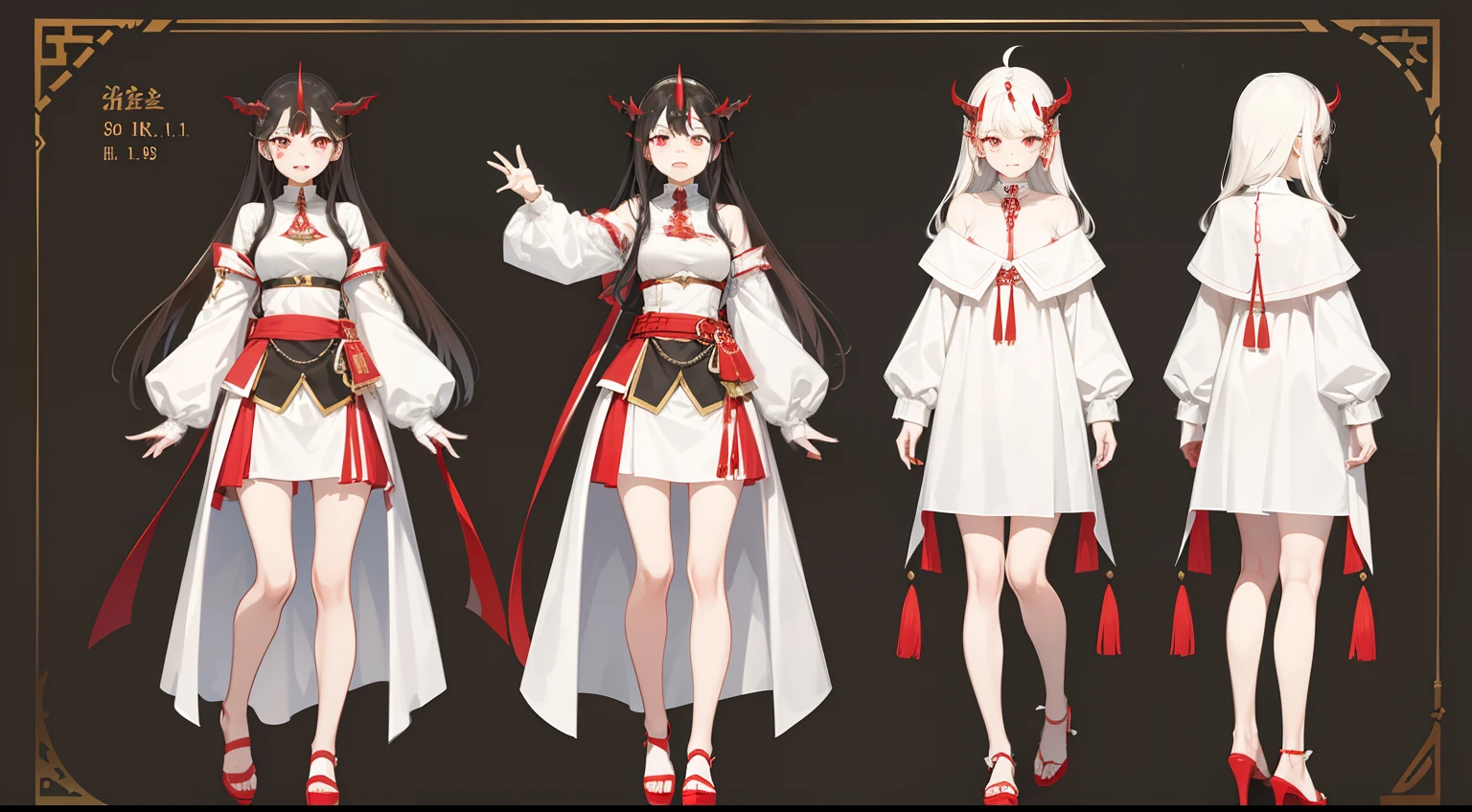 tmasterpiece,Need,1 Female vampires,A high resolution,bleeding from the corners of her mouth,hoang lap,Fang,tiny horns,Collar,锁链,Red all over,Wield the chain(ultradetailed:1.1025),(illustratio:1.1025),(infography:1.1025),Patent drawings,Physical measurement,(All bikini requirements:1.1025),papelaria, (独奏:1.1025),standing on your feet,Have a cohesive background,5 fingers in the hand,character sheets,Nero, blanche, Red tones