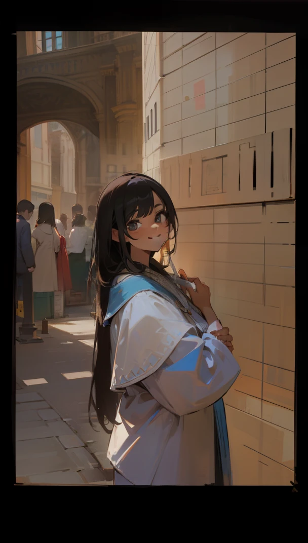 Smiling, looking at viewer, masterpiece, exact background
