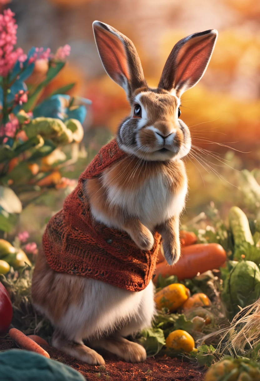 The rabbit consists of carrots