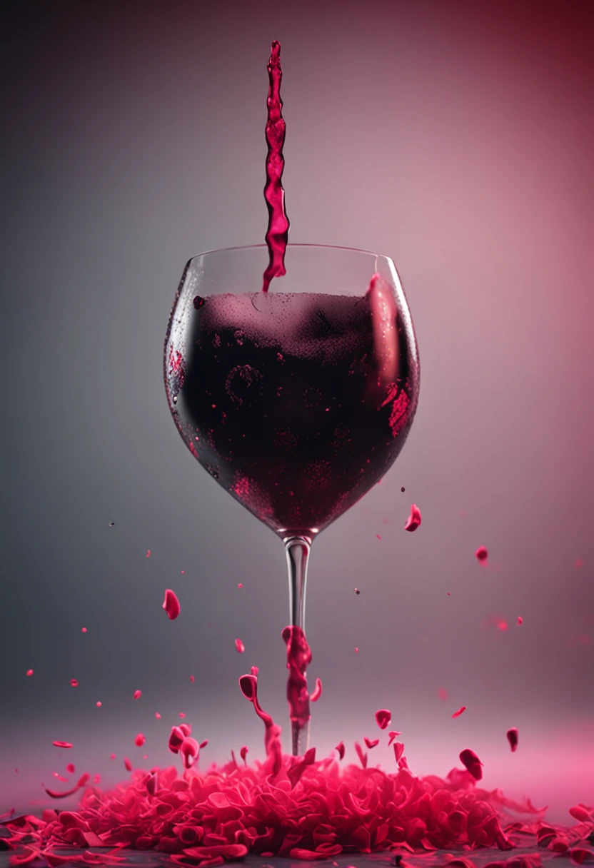 minimalis. foggy. the Ace of Clubs suspended against a black smoky background, award winning digital imaging, drop red ink, dropred in club ace