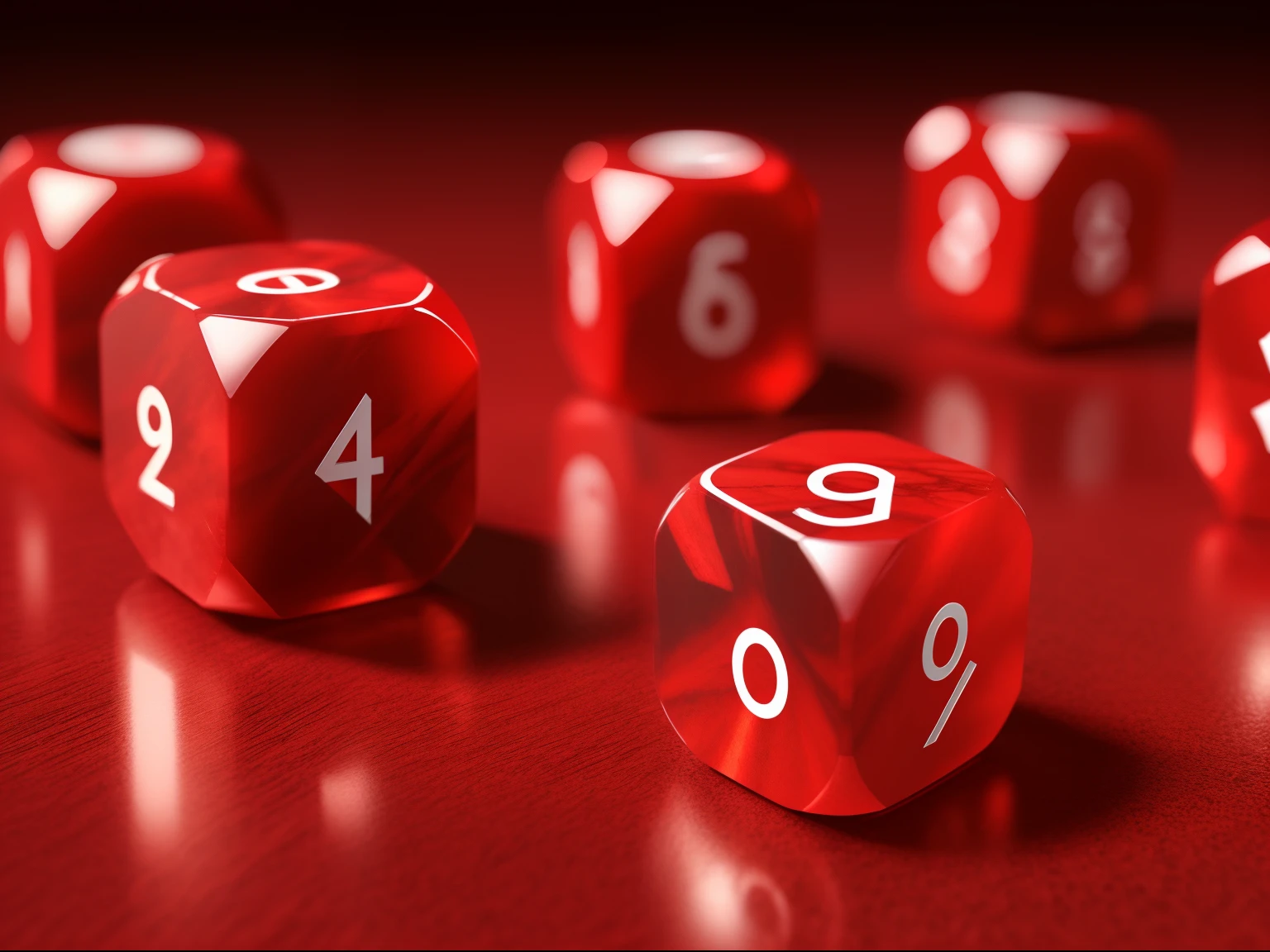 Best quality, ultra high res, (photorealistic:1.4), hdr, hyperdetailed. One red marble dice for boardgaming.
