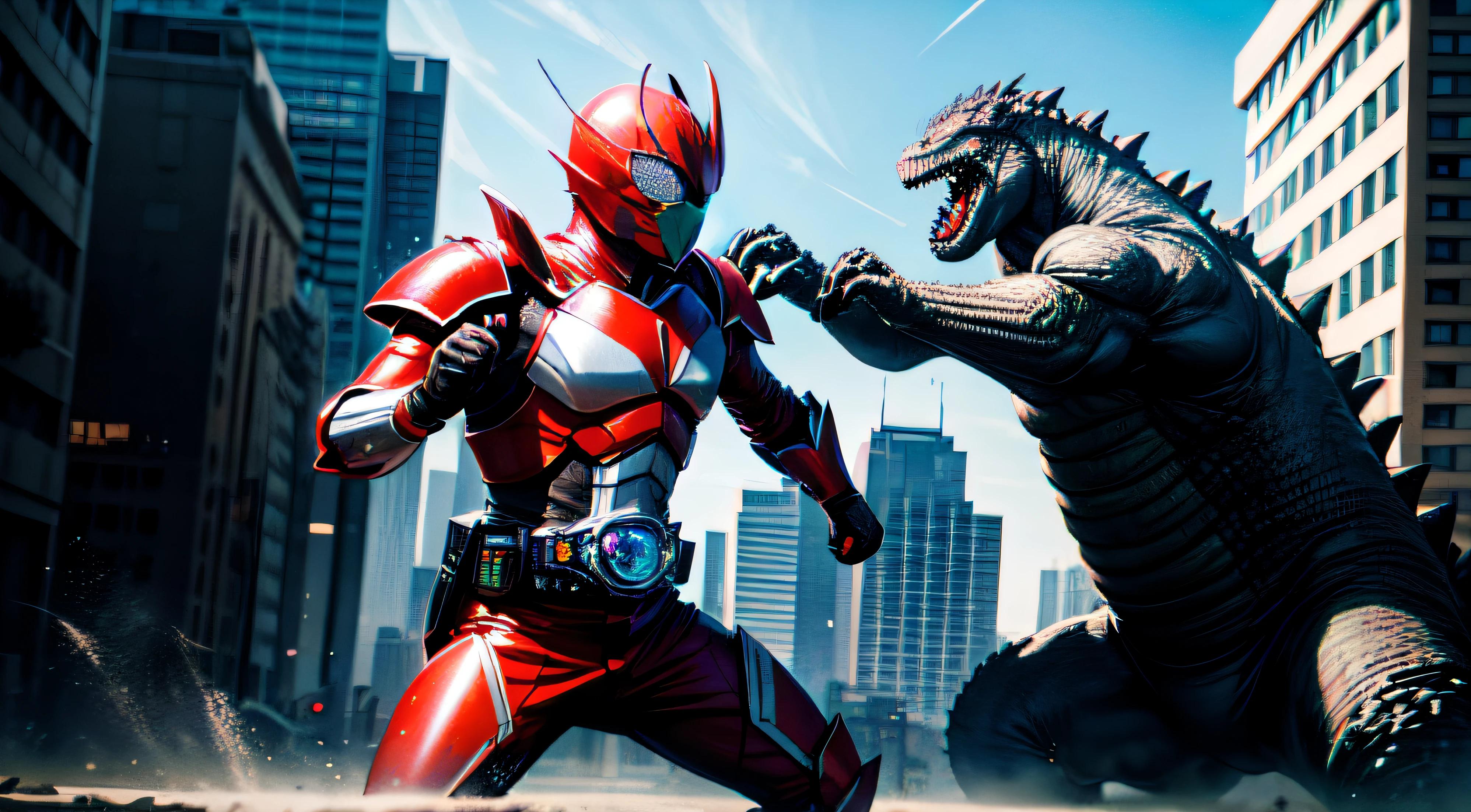 Ultraman lost to monsters