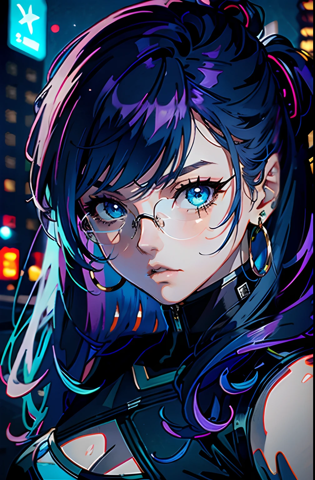 Blue glasses,paleskin,
