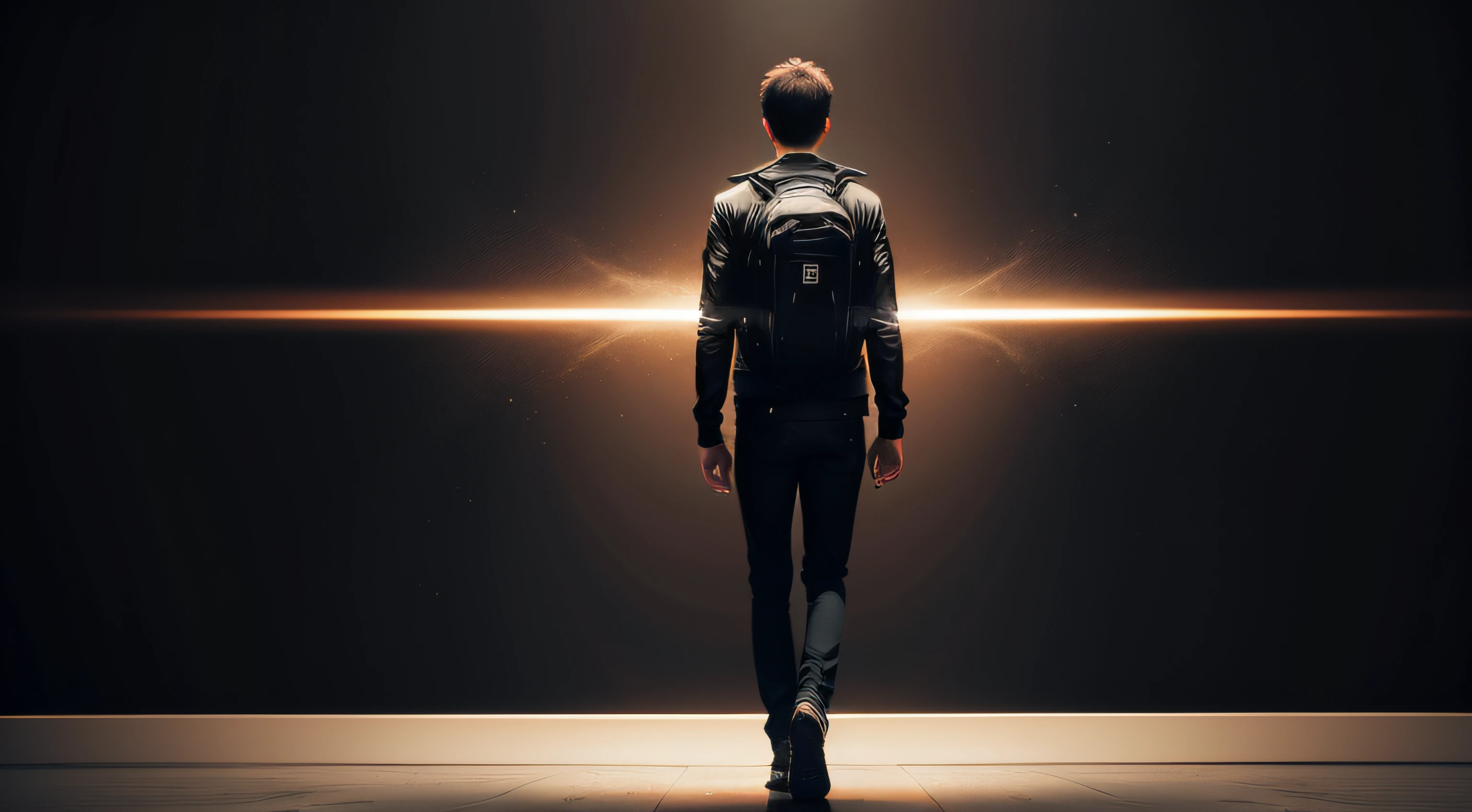 black background , person exploring tech world , wallpaper