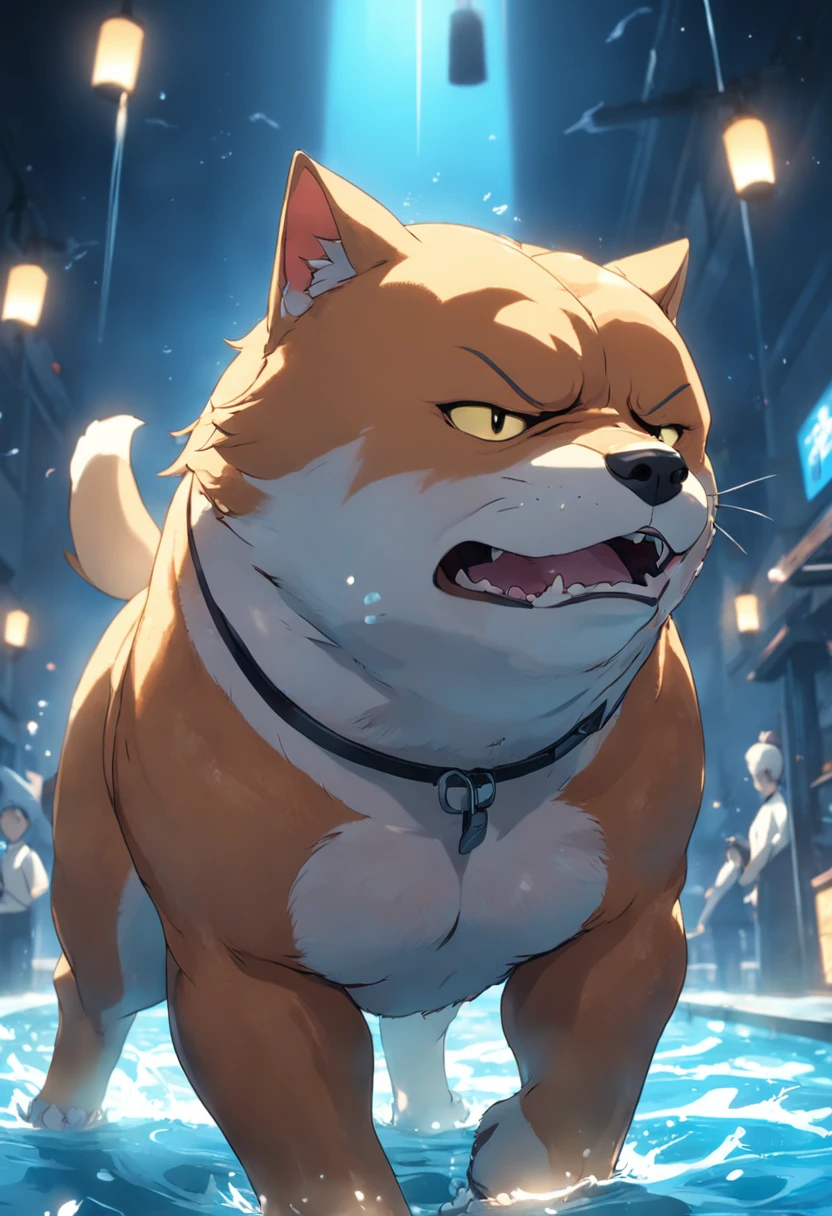 [(((Buffswoledoge)))):Buffswoledoge:8]Professional Photos、show the grinps、Cat body、Eat big fish at a restaurant、Cinematic dramatic light、Smooth transition、bokeh dof