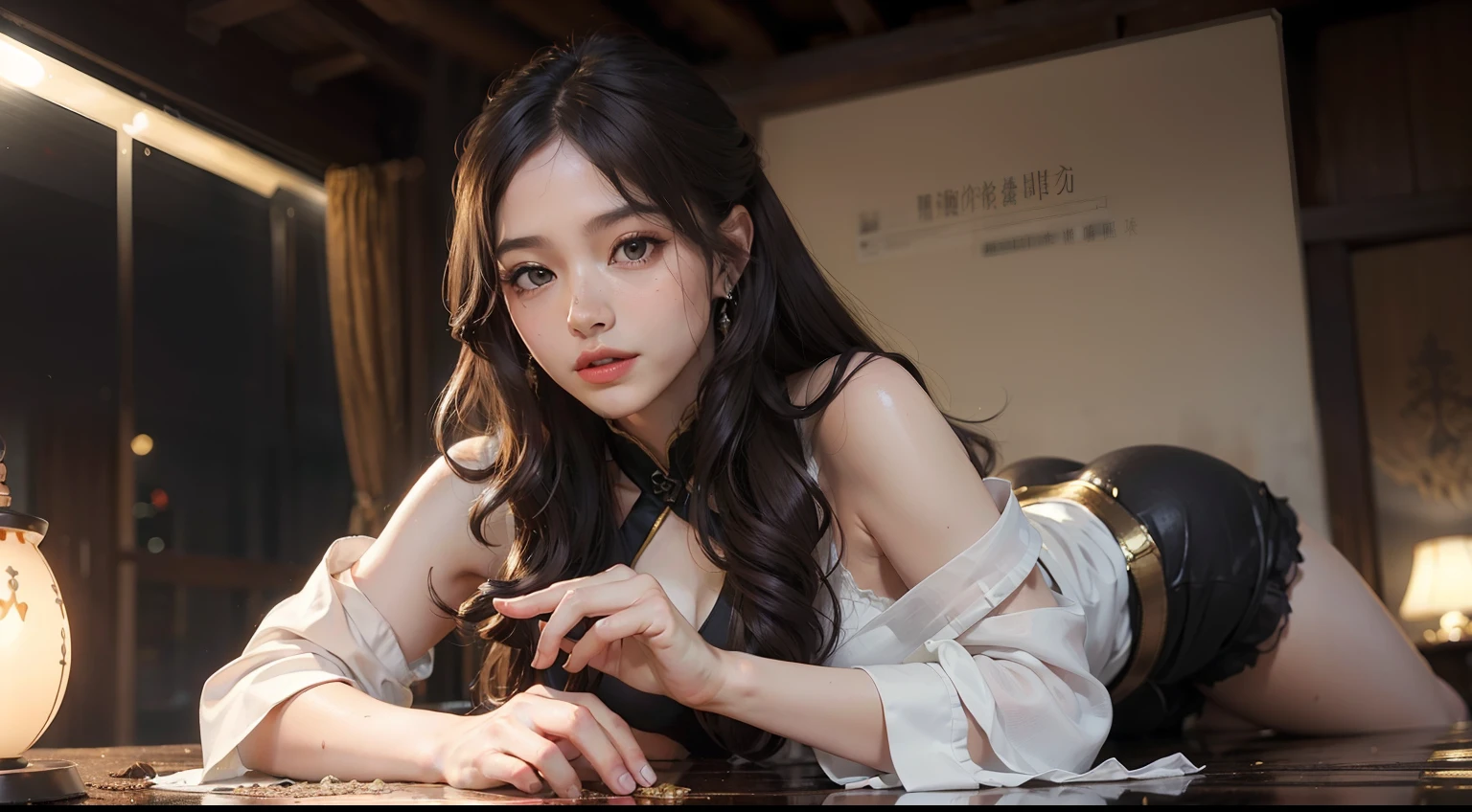 ((Best quality)), ((masterpiece)), (detailed:1.4), 3D, an image of a beautiful cyberpunk female,HDR (High Dynamic Range),Ray Tracing,NVIDIA RTX,Super-Resolution,Unreal 5,Subsurface scattering,PBR Texturing,Post-processing,Anisotropic Filtering,Depth-of-field,Maximum clarity and sharpness,Multi-layered textures,Albedo and Specular maps,Surface shading,Accurate simulation of light-material interaction,Perfect proportions,Octane Render,Two-tone lighting,Wide aperture,Low ISO,White balance,Rule of thirds,8K RAW,