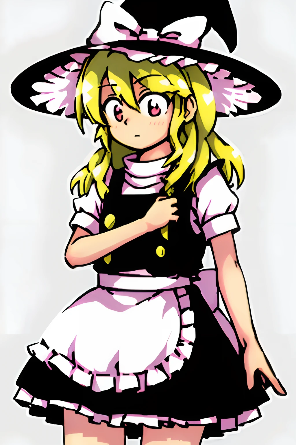 best quality, masterpiece,  1girl, solo,kirisame marisa, simple background,