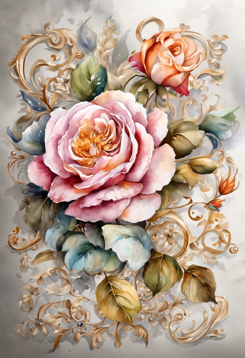 (absurdres, highres, ultra detailed), an ornate Violin, roses, pearls, gold, diamonds, Ultra photo realism, super-fine, 8K,Premium wallpapers,Highest image quality,3D,C4D,Master masterpieces,octane rendering