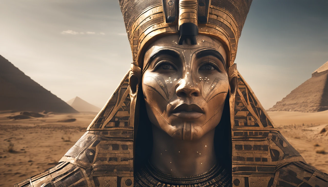 SEKMET GODDESS EGYPTIA WARRIOR LEO'S HEAD ，cinemactic, HDR, primitivo, intrincado, alta qualidade, Tons lindos, detalhes intrincados, super-fino，oc renderizado，Traching de raias，Reallightandshadow，hyper-realistic