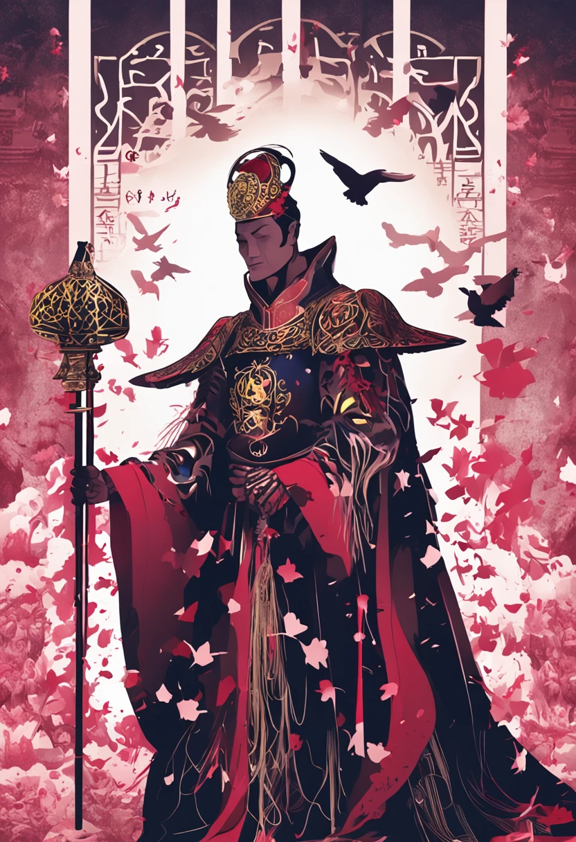 Overlord Farewell Concubine,poster for,photorealestic,propaganda,opera