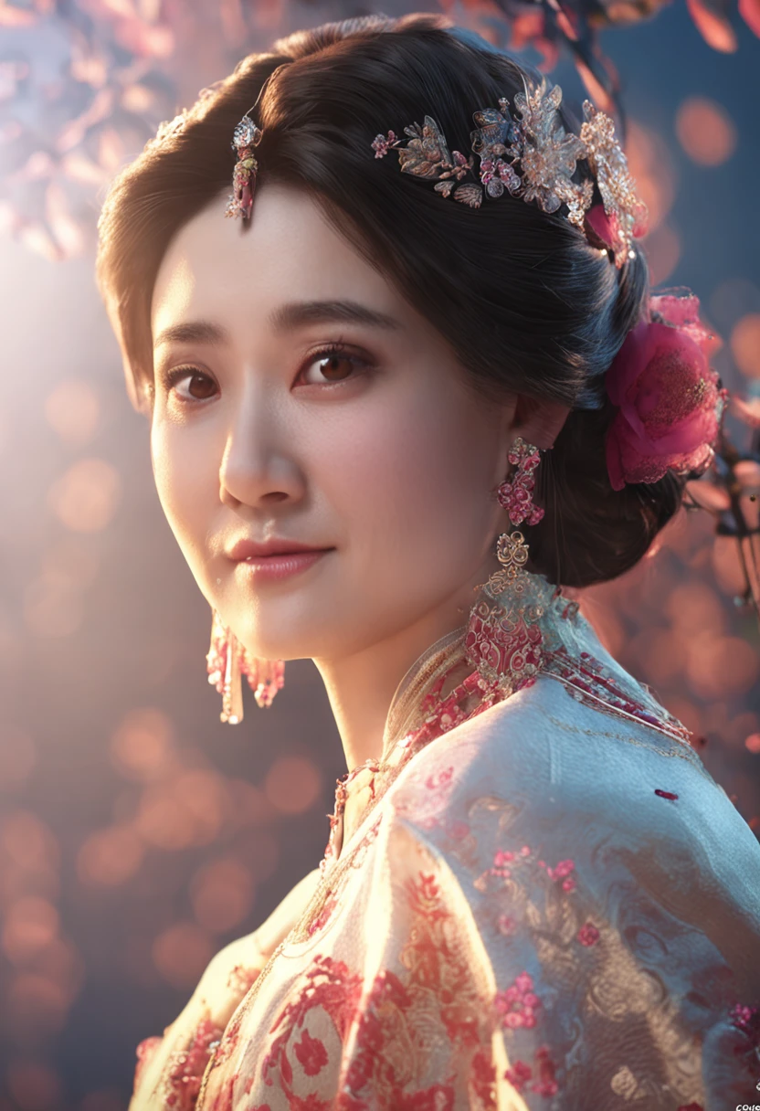 best quality, masterpiece, highres, 1girl,china wedding dress,hair ornament,necklace, jewelry,Beautiful face,upon_body, tyndall effect,photorealistic, dark studio, rim lighting, two tone lighting,(high detailed skin:1.2), 8k uhd, dslr, soft lighting, high quality, volumetric lighting, candid, Photograph, high resolution, 4k, 8k, Bokeh