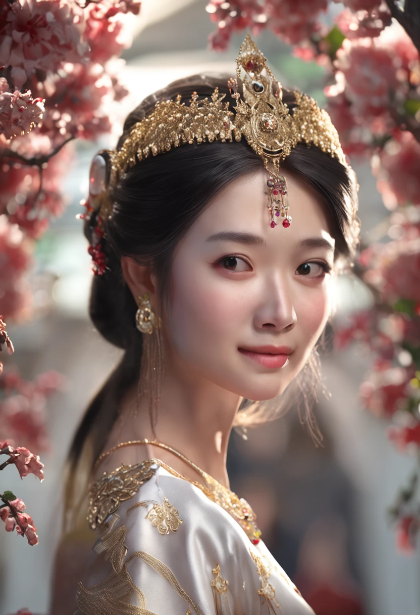 best quality, masterpiece, highres, 1girl,china wedding dress,hair ornament,necklace, jewelry,Beautiful face,upon_body, tyndall effect,photorealistic, dark studio, rim lighting, two tone lighting,(high detailed skin:1.2), 8k uhd, dslr, soft lighting, high quality, volumetric lighting, candid, Photograph, high resolution, 4k, 8k, Bokeh