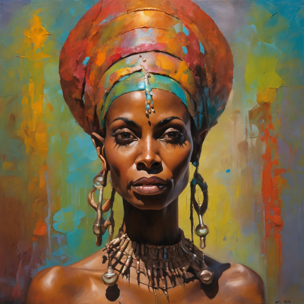 ((masterpiece:1.4, best quality:1.2)), a voodoo priestess, swamp, dreadlocks, skulls, artwork portrait, adam hughes, sexy, erotic.