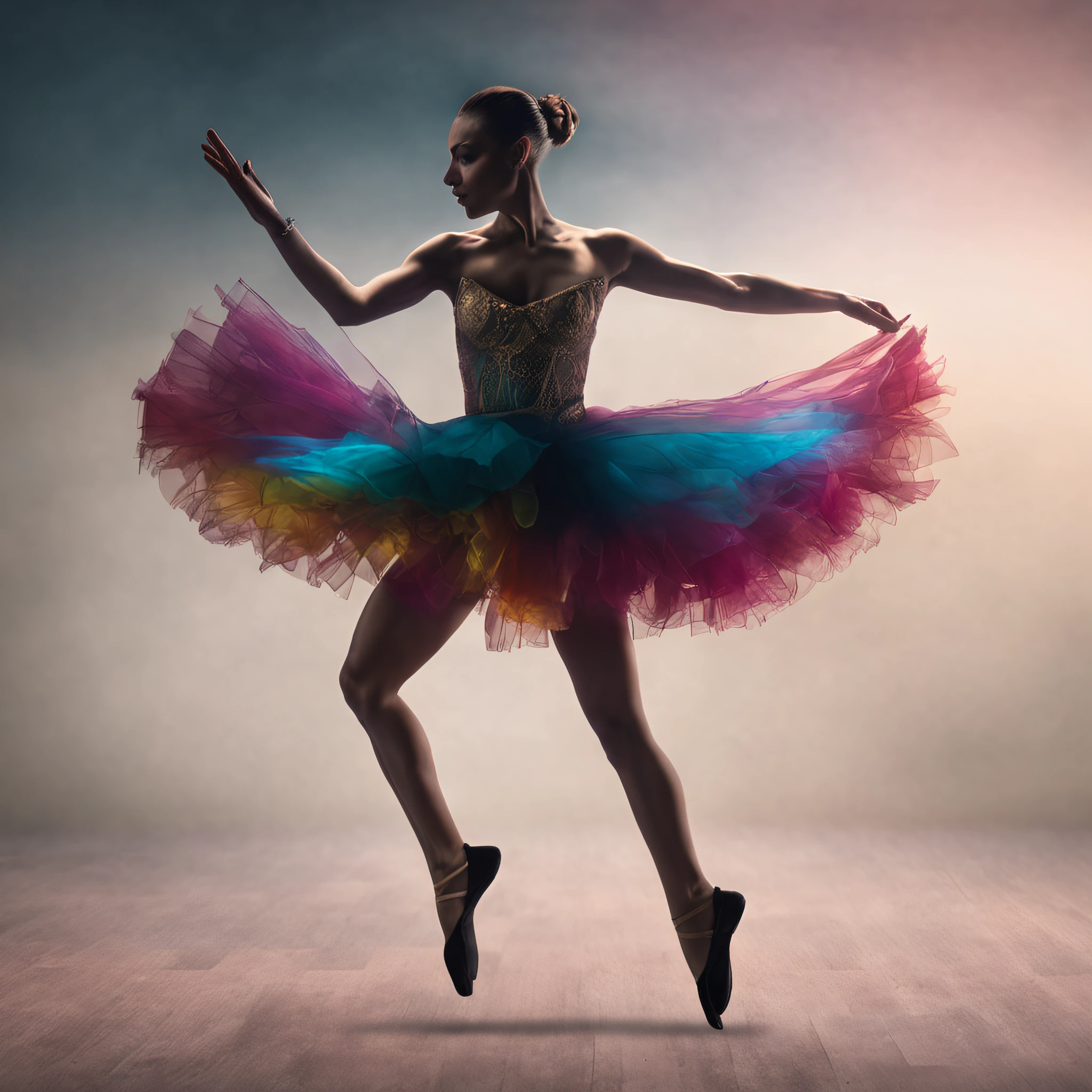 bailarina, tutu, falda