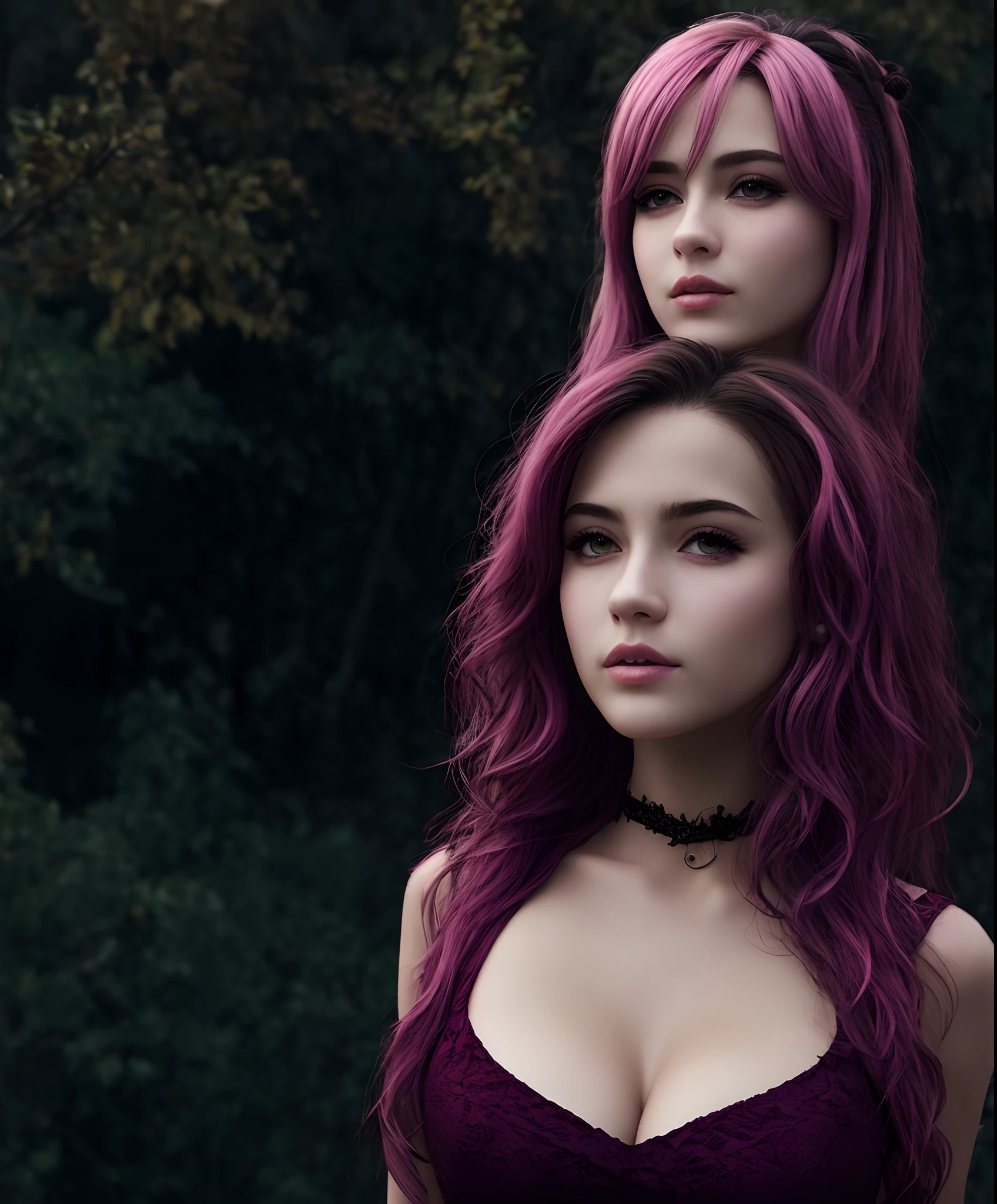 High school girl uniform moderate breasts pink hair ultra-realistic 8k resolution