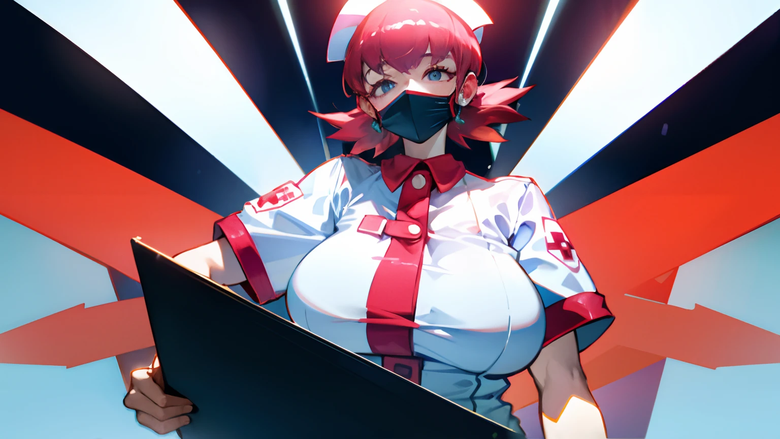 Huge Oppein，nurse costume