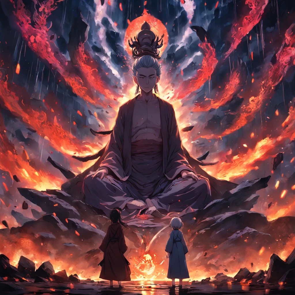 tmasterpiece,best qualtiy,cinematic Film still from,Chinese horror,hell,Struggling hands,Buddha,Divine --no people