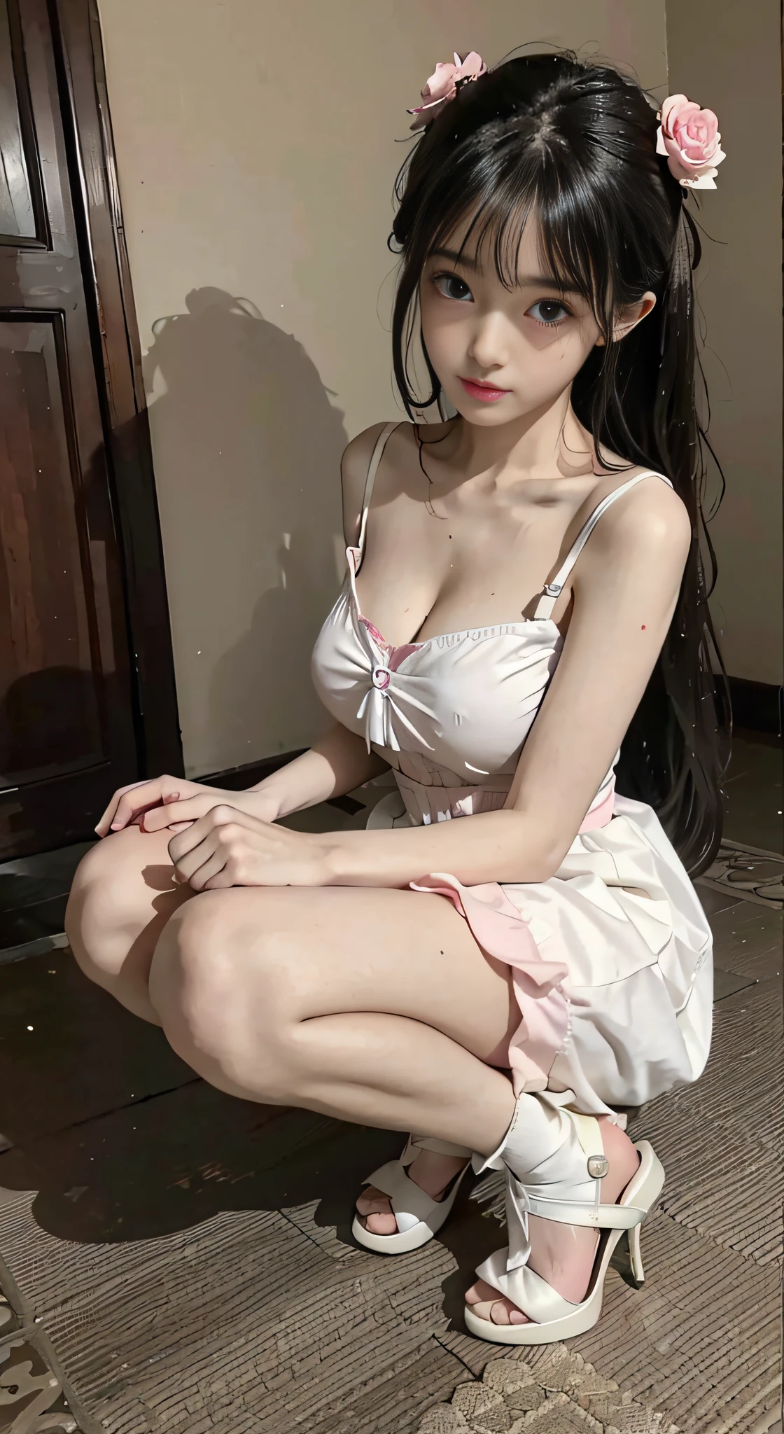 Master quality, highest quality, best picture quality, exaggerated details, a cute 8 asian little gwith a shy expression,a close up masturbatepicture, anime girl in real life, anime girl cosplay, gorgeous maid, anime girl in a maid costume, seductive anime girl, cute anime waifu in a nice dress, attractive anime girl, loli in dress, pretty anime girl, small curvy loli, beautiful anime girl, anime cosplay, perfect android girl slightly squinted eyes, adjusting her hair, long eyelashes (long hair / very, very exaggerated big breasts and tits , posing in front of the camera, wet breast under wear, wet breast hanfu open v chest clothes, full body xianxia, accessory diamond detail, erotic, flower detail,
high heelsvery exaggerated big breasts and cheast , large cheast