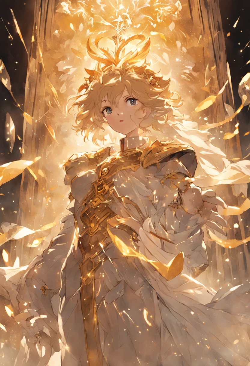 Holy maiden,The whole body is surrounded by white ribbons,Holding a golden scepter in his hand, He sits on a lion made of crystal,Flexible body,Pleasant appearance,Super clear,4K,The picture quality of the movie,Easy to frame,The texture of the arrival of angels