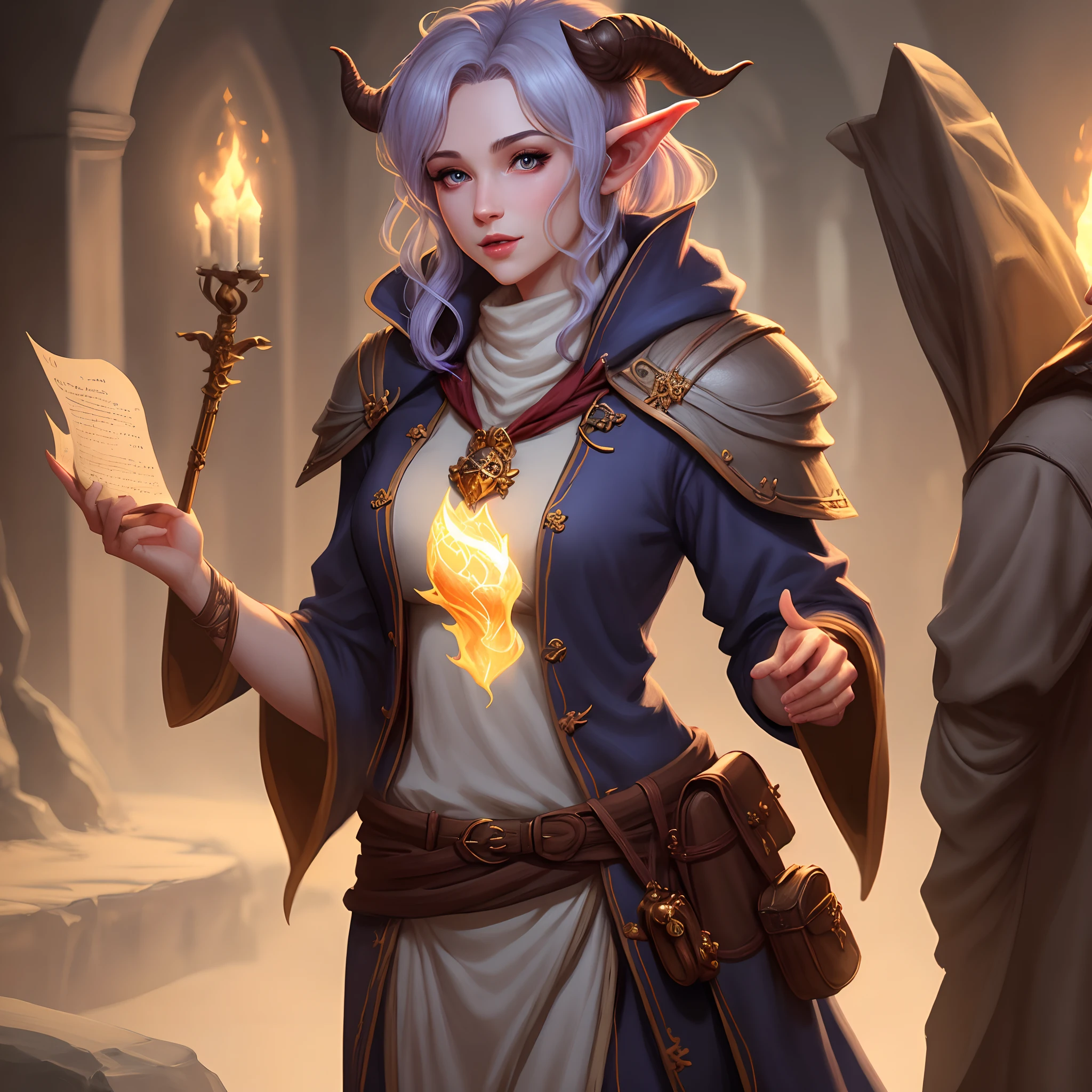 Dnd character, tiefling, sorcerer, female