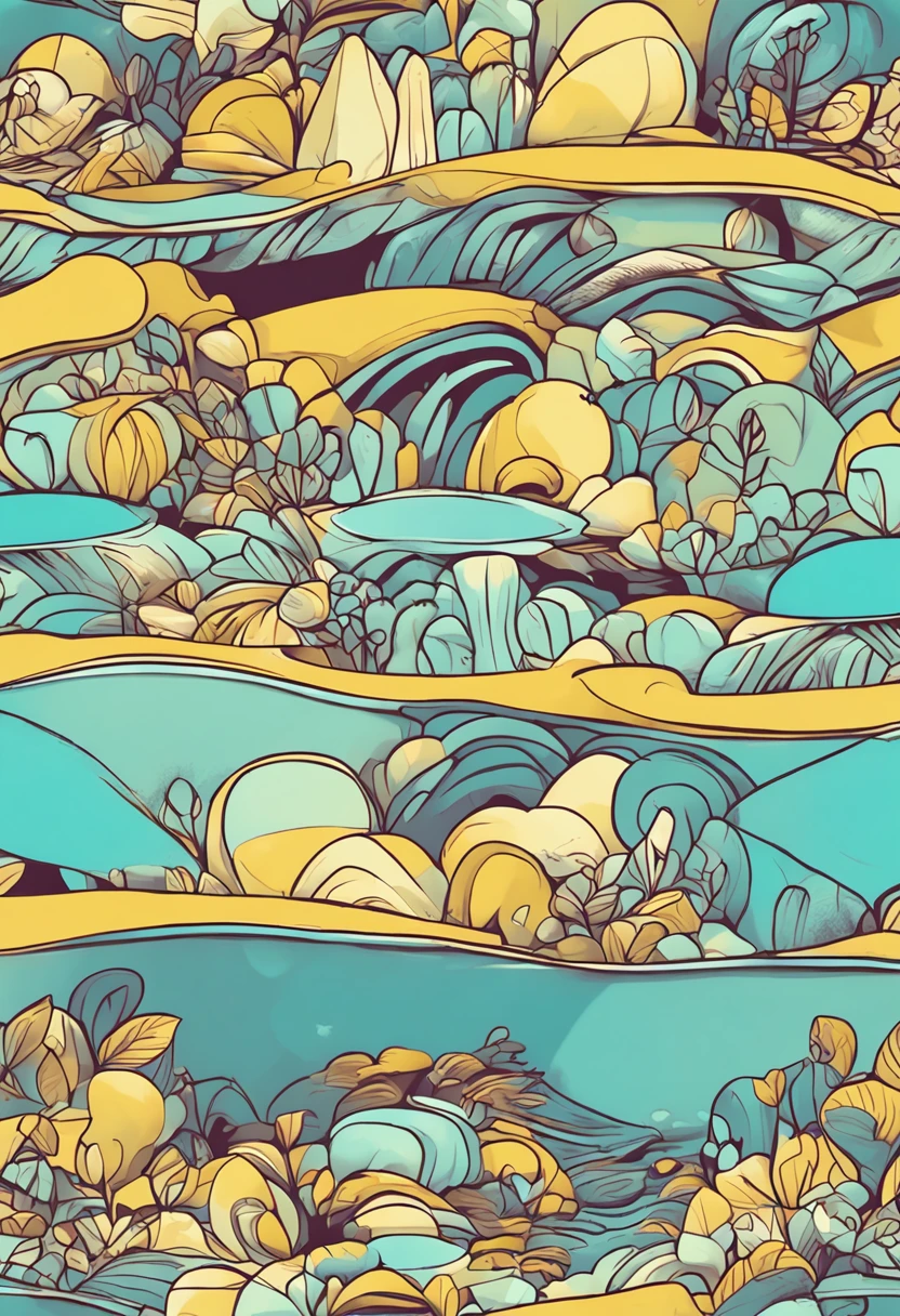 uma , tridimensional, Light blue to turquoise gradient color matching, com tons de amarelo, using 4K resolution, using simple and natural composition, smartphone, Cartoon