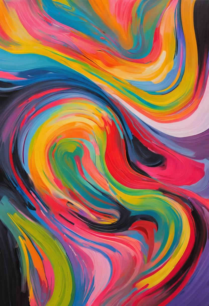 a close up of a colorful painting with a black background, vibrant digital painting, swirly vibrant lines, organic flowing background, pastelwave, swirly vibrant color lines, colorful digital painting, amazing colorful background, vivid pastel colors, colorful generative art, abstract rippling background, vibrant background, dynamic colorful background, rich vivid pastel colors, 8 k resolution digital painting