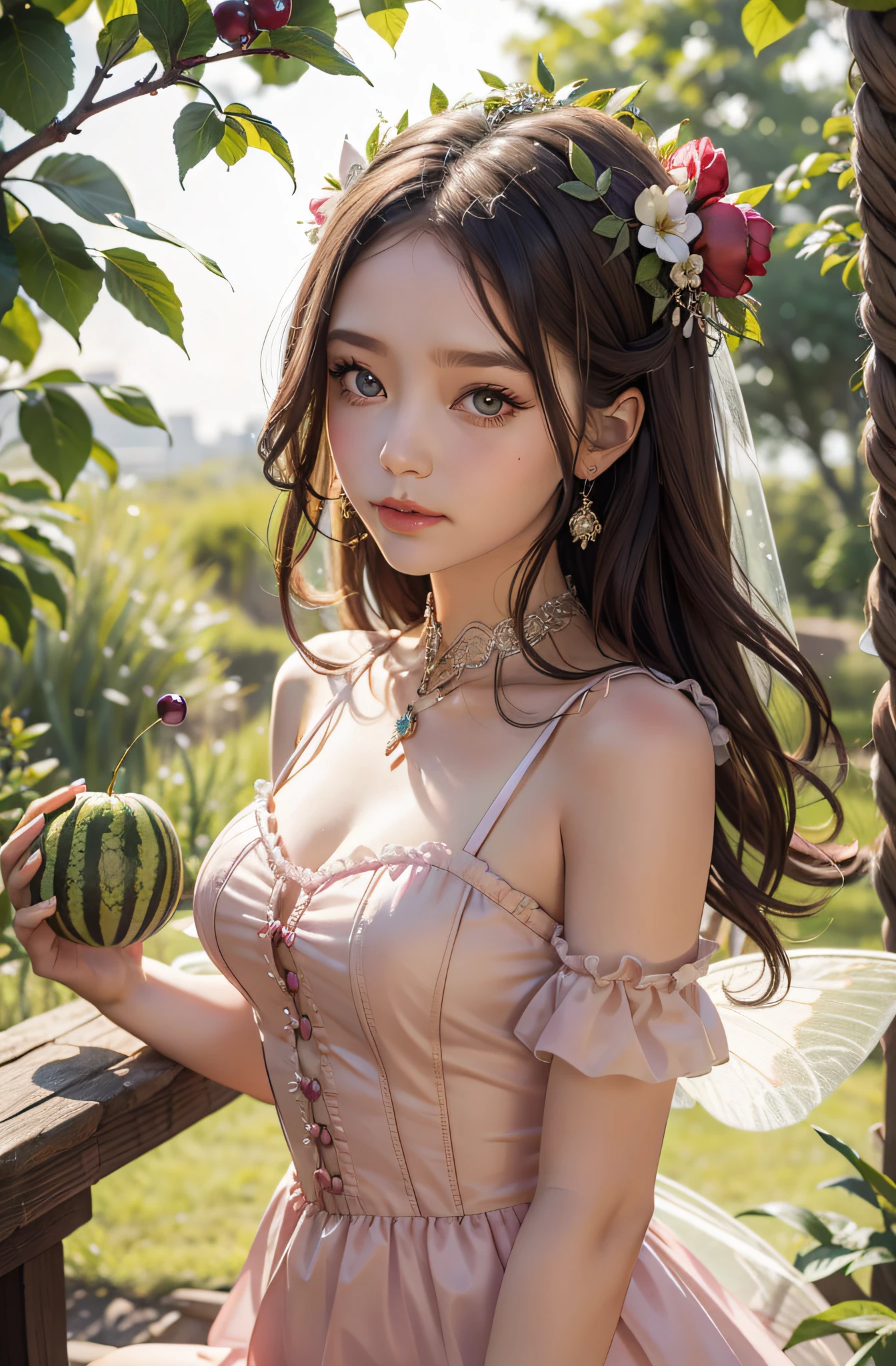 Fairy beauty,Melon seed face,Cherry eyes,Fairy outfit
