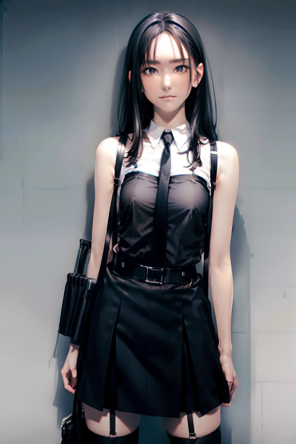 1 female, , high quality, masterpiece, Ultra-high resolution, Cinema Lighting, 1 female, , high quality, masterpiece, Ultra-high resolution, , Cinema Lighting, suspenders Moderate breasts Small face Looking up Sweat Thin belt buzzer 脇Sweat Garter belt Belt on pants holster Hands behind your back Looking up Anxious face Knee-high Knee socks Knee-highソックス garter ふとももにGarter belt Checkered mini skirt Panty shot Skirt gap Armament holster holster Hands behind your back Anxious expression Anxious face, legs apart Armament Leg holster holster See-through clothing heavy rain Rain-soaked dress shirt,