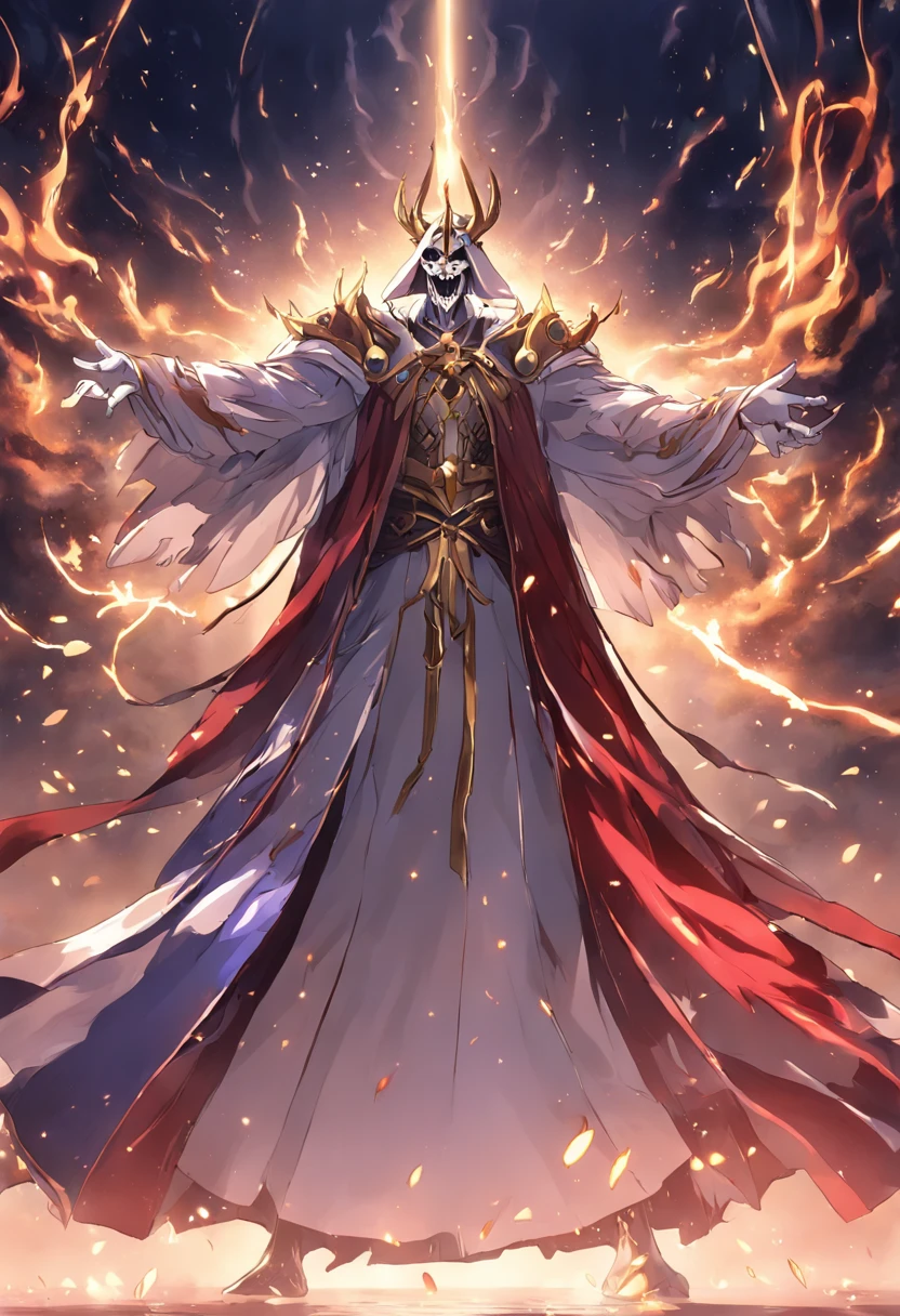 "Create a mesmerizing and breathtaking image of the powerful and majestic character Ainz Ooal Gown from Overlord, rendered in stunning 8k resolution with photo-realistic CGI. Showcasing the incredible artistry of so-bin, capture the essence of his unique style and bring it to life with cinematic lighting. Showcase the magic and grandeur of the sorcerer king in an epic action-packed scene. --q 2 --iw 2.0"