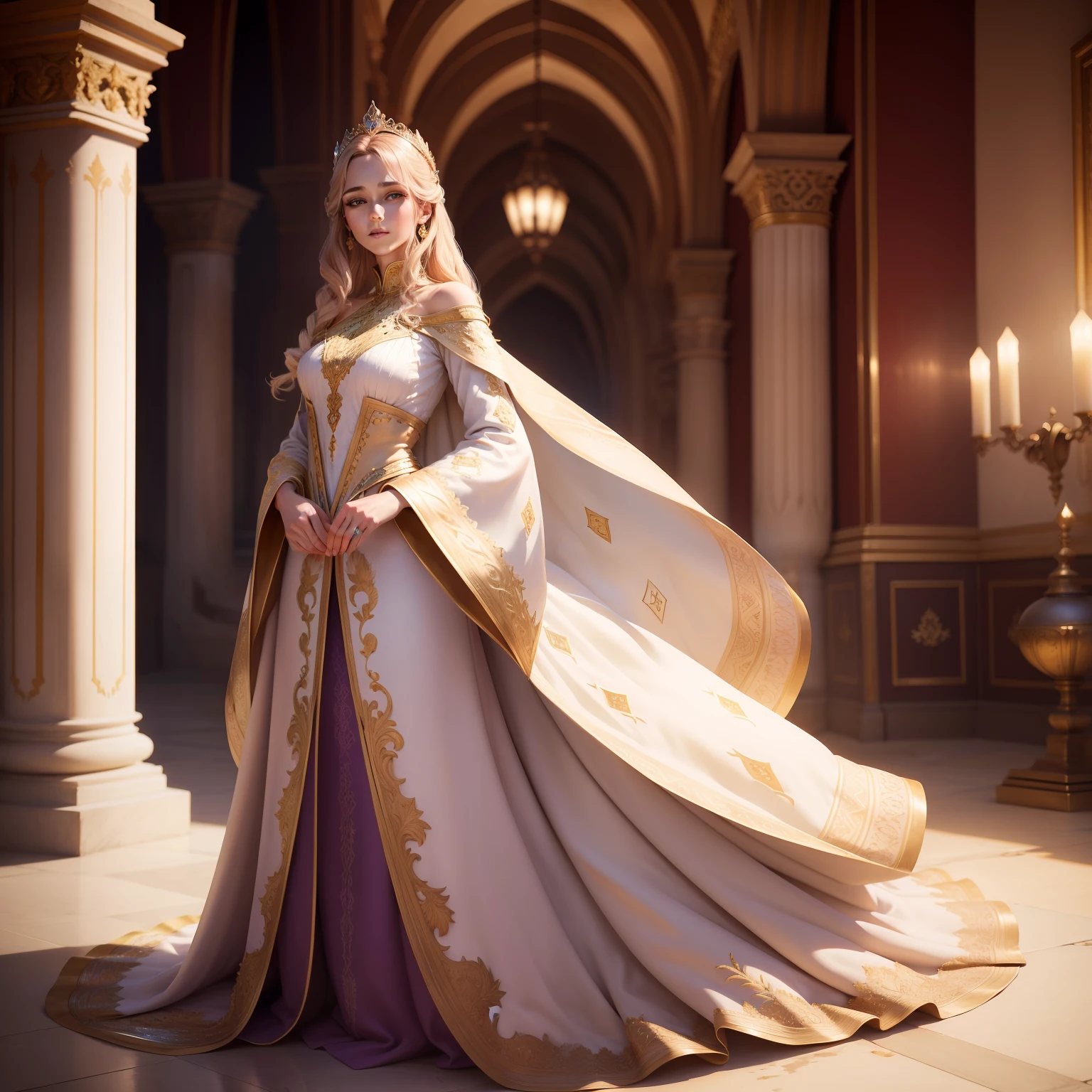 Very Beautiful princesse with super detailed hyper realistic master piece full body outfit caftan maroccan outfit cover whole body very detailed Dynamic scene environnement super detailed