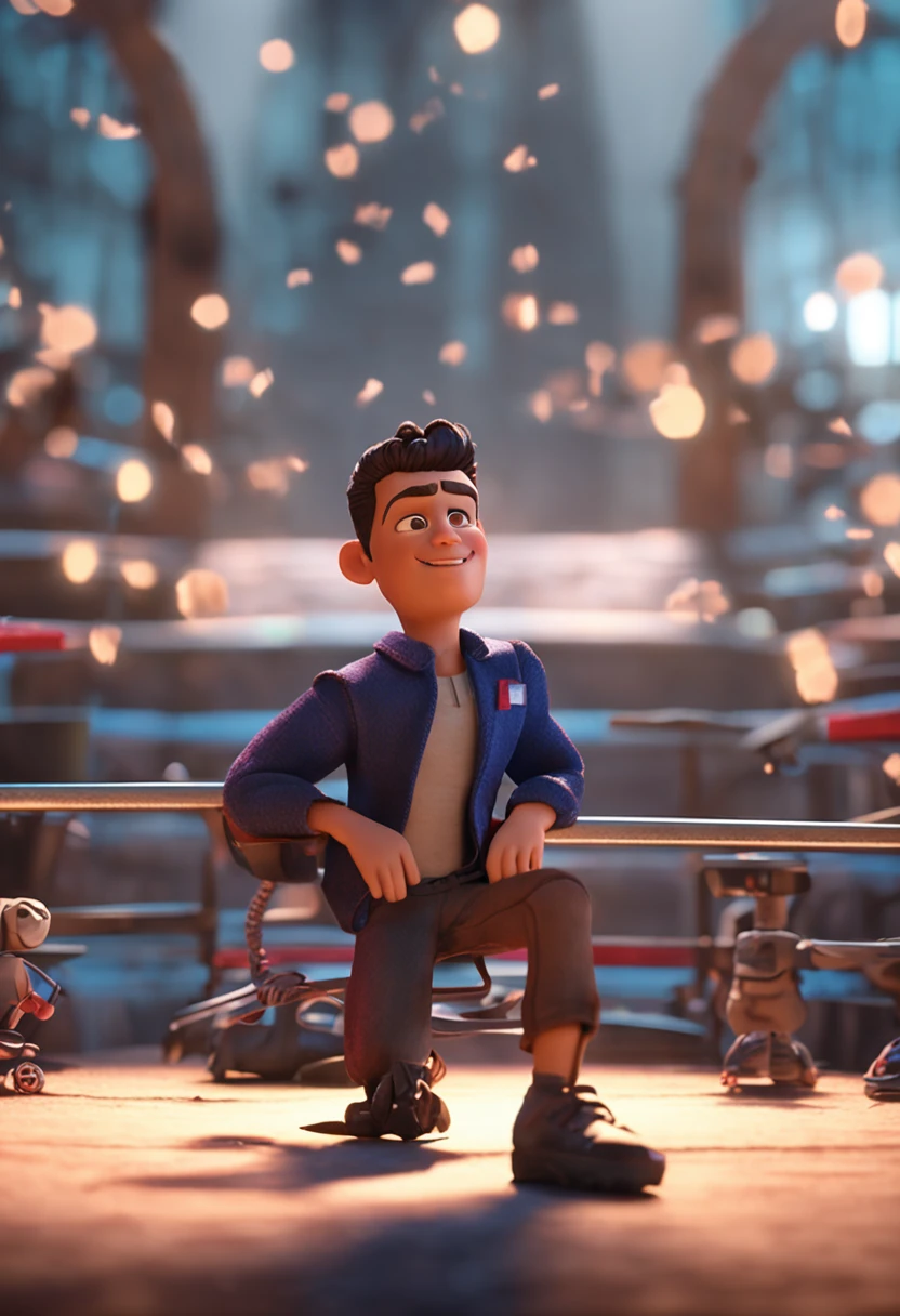 Cristiano Ronaldo, (Pixar style) (Masterpiece:1.2) (Bokeh) (Best quality) (Detailed skin) (Detailed texture) (8K) (clay) (Cinematic lighting) (Sharp focus)