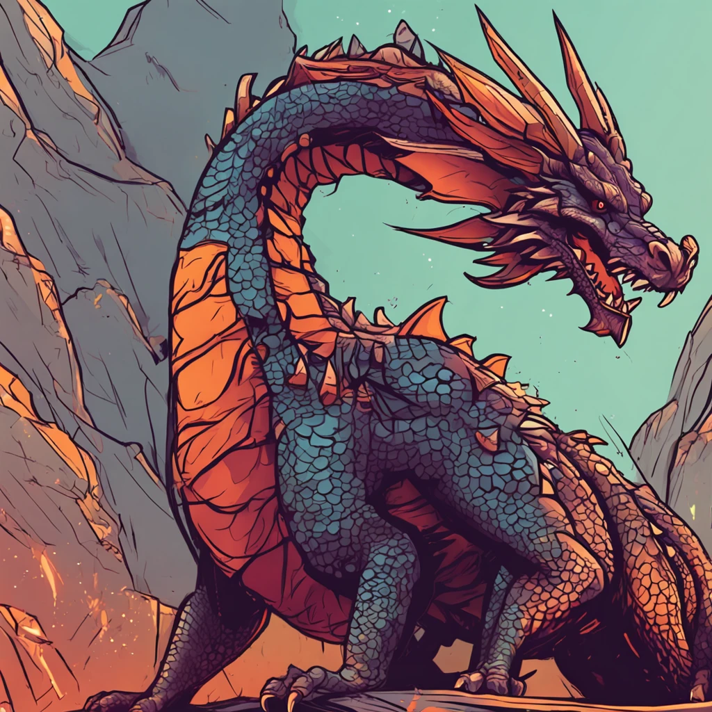 2D logo shaped dragon