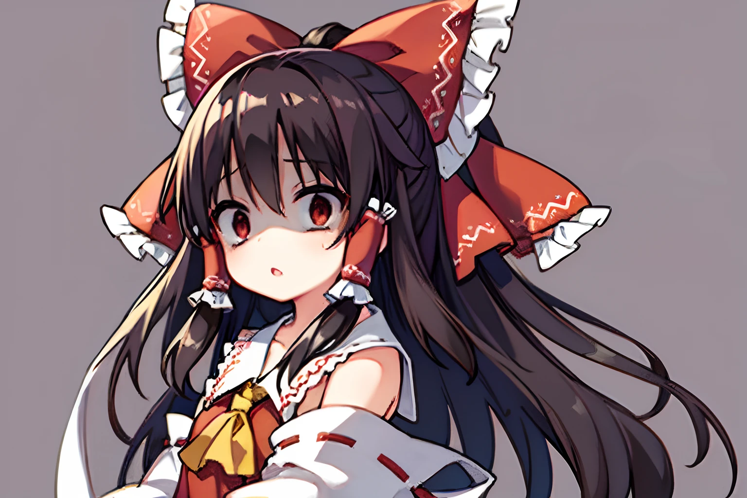 ((hakurei reimu))、Petite、((1girl in))、simple background