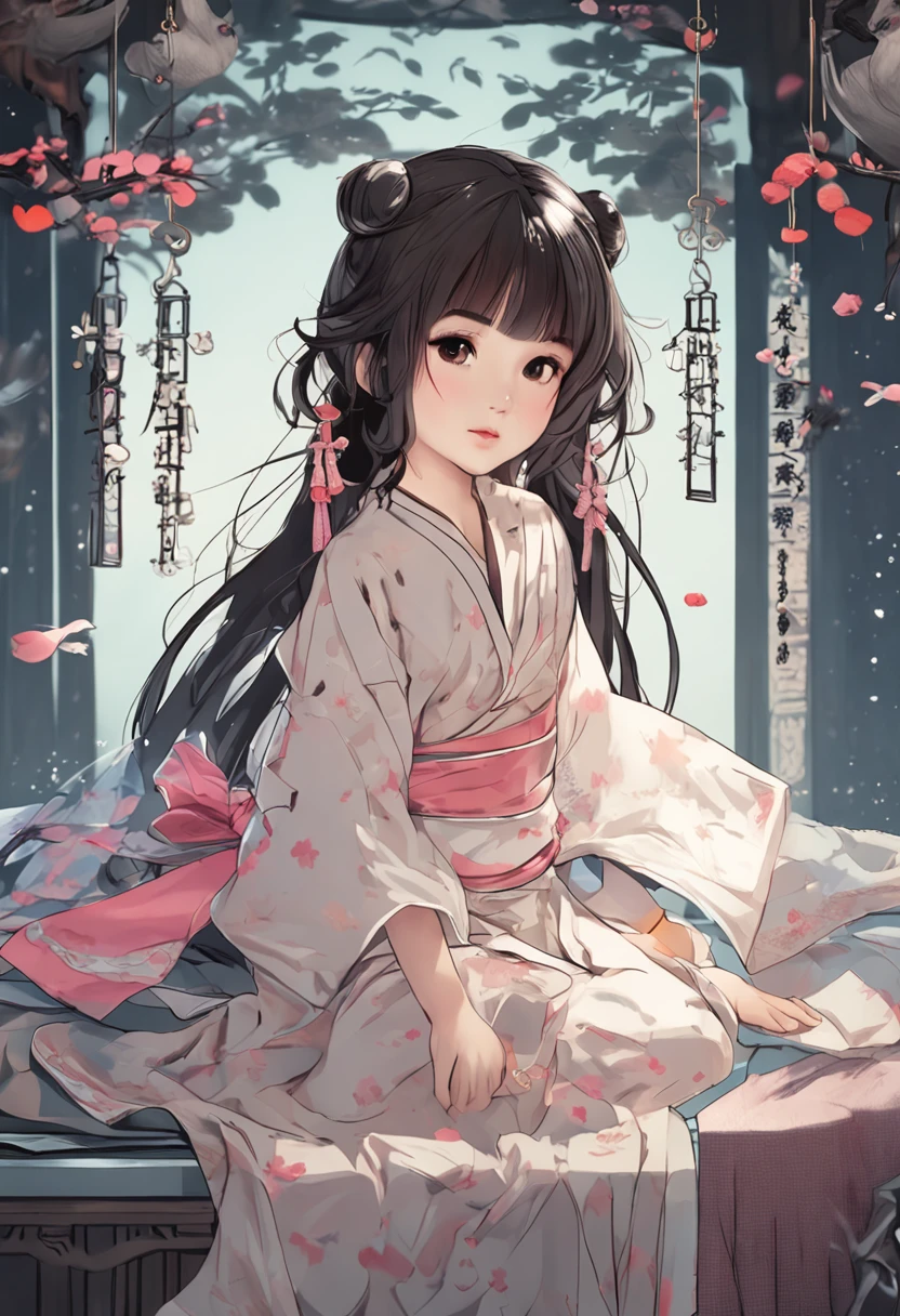 Master quality, Highest quality, Best picture quality, Exaggerated details, e 8 yeaian girl with moonlight goddess，The expression is shy, Slightly squinted eyes, Adjust her hair, Long eyelashes, (Surrealism female students), (dressed as schoolgirl, Surrealist school (Long hair / Very, Very exaggerated, Big tits / Petticoat dress paper towels, ), Pose and sit in front of the camera, Wet-breasted Hanfu open V-chested clothes, full-body xianxia, High-heeled diamonds, Erotic, Lolita , Away from home，standing on your feet，1.9 meters tall，Expose 