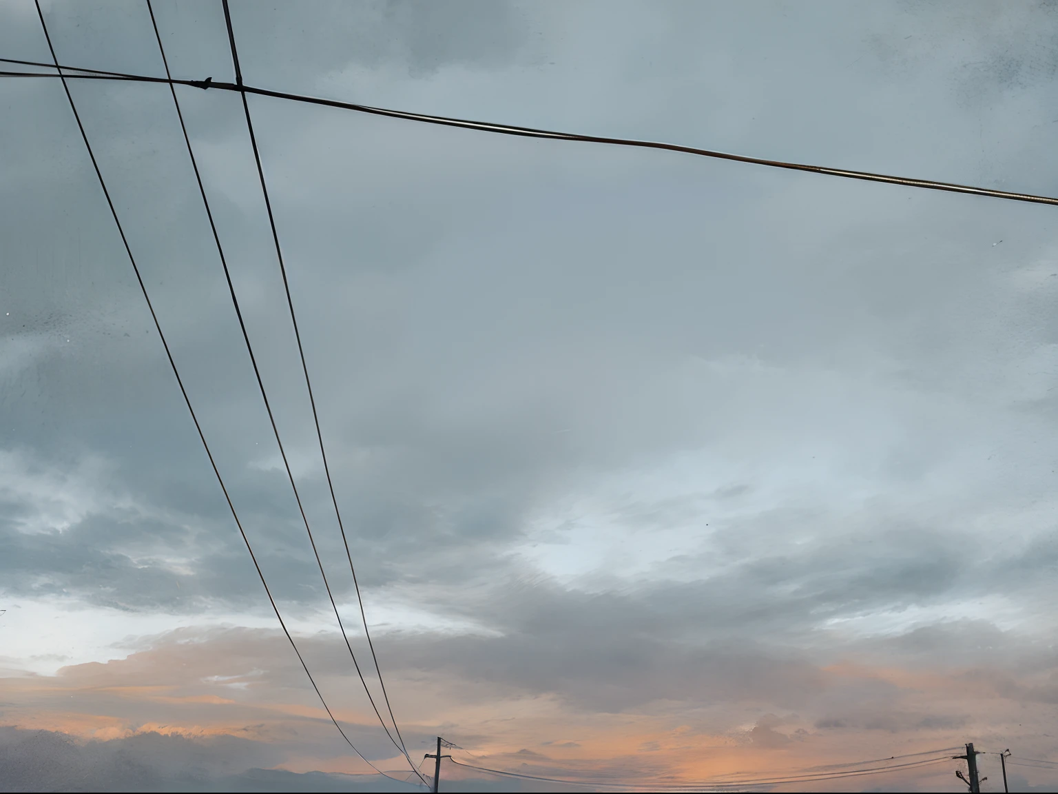Down Rt. 66 Before the Great Storm, Nostalgic, Annual lighting display, cumulonimbus clouds, voluminetric lighting, Big sky