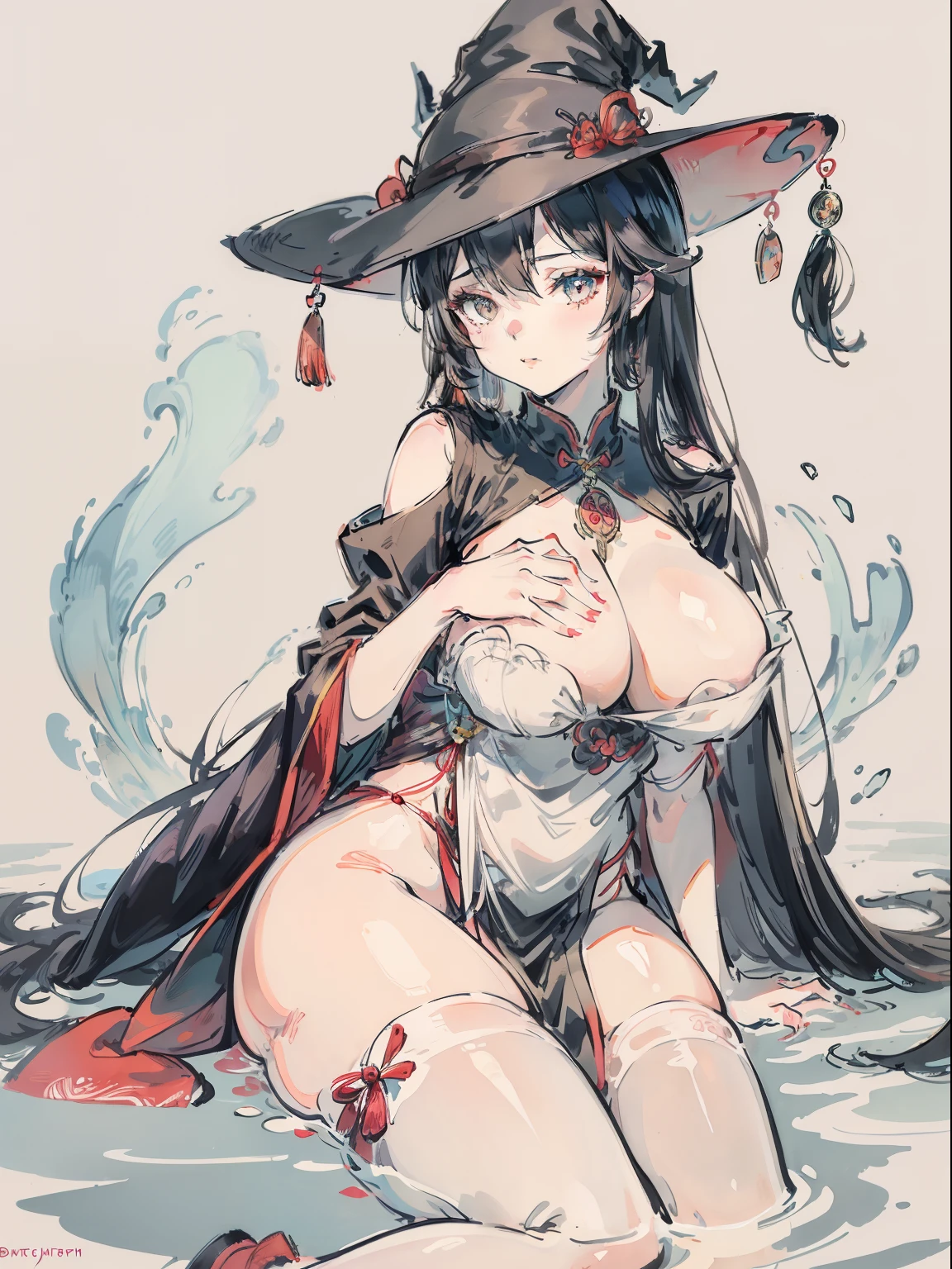 Witch with a hat on her head，A witch with dragon horns on her head, Guviz,  anime girls, Guweiz in Pixiv ArtStation, black-haired mage, Guweiz on ArtStation Pixiv, trending on artstation pixiv, zerochan art, author：Shitao, with straw hat, flirty anime witch casting magic, rossdraws 2. 5，Witch in hat and long dress sitting in the water, Extremely detailed Artgerm, by Yang J, trending on artstation pixiv, Guviz, Guweiz in Pixiv ArtStation, Guweiz on ArtStation Pixiv, Fanart Meilleure ArtStation,  anime girls, highly detailed exquisite fanart, Guviz-style artwork，Guviz, Guviz-style artwork, Guweiz in Pixiv ArtStation,  anime girls, Guweiz on ArtStation Pixiv, Kantai collection style, trending on artstation pixiv, 4K anime wallpaper, style of anime4 K, Fanart Meilleure ArtStation，a drawing，One dressed in a witch costume，Woman in hat and cape, rossdraws sakimimichan, trending on artstation pixiv, rossdraws 2. 5, zerochan art, Kushatt Krenz Key Art Women, beautiful female witch, ，2 girls，lesbian，French kiss，Wet kiss，French kiss，face to face，hugs，cuddle，Close contacts，Fit snugly together，Side Body，Kiss，tongue kissing，Lovers，stroking each other，matching hairstyle，Match poses，desire big breasts，squelch，Body overlap，squishing，Love，Love each other，Matching decoration，Sexy pose，lacepantyhose，Pantyhose wrapped around the hips，Silk clothes wrapped in full leather，tightsuit，Bright colors，Showy expressions，black pantyhoses，White  hose，ornate garment，Gorgeous hats，Gorgeous hairstyle，Gorgeous background，Magical powers，lady，carismatic，Beautiful girl，Intimate contact，sigh，heav breathing，love heart，inquisitive，mature，mistic，dignified，