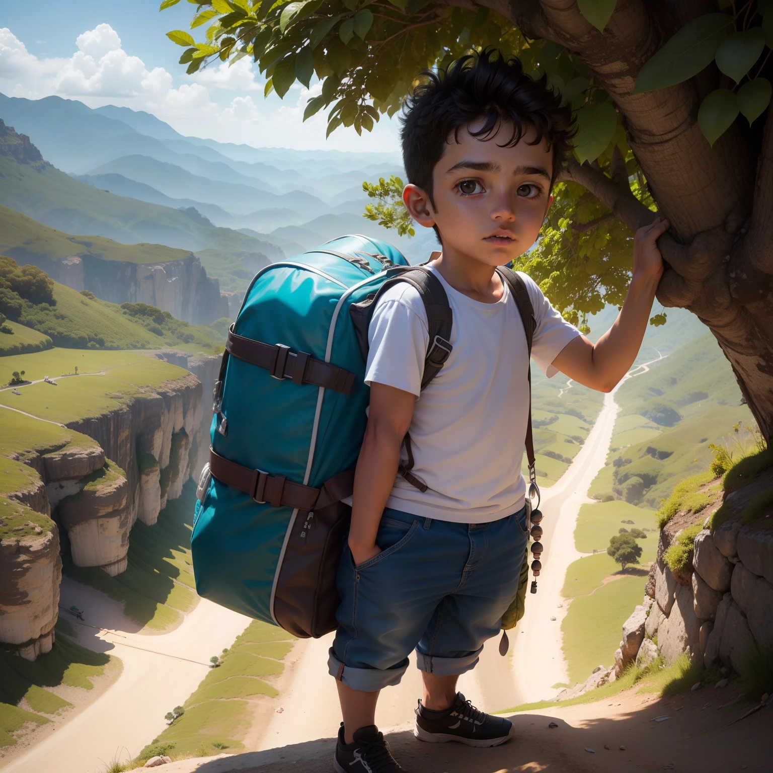 ("Era uma vez um pequeno explorador chamado Pedro")
