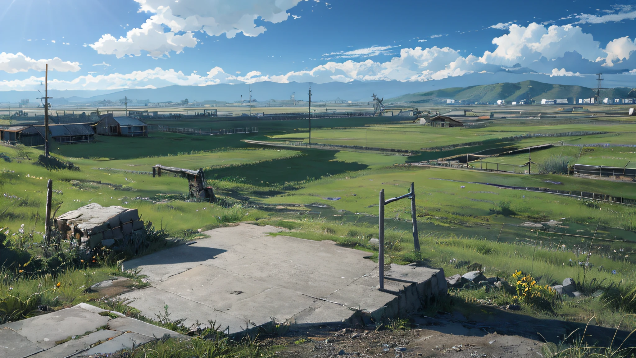 Desolate place outside a town