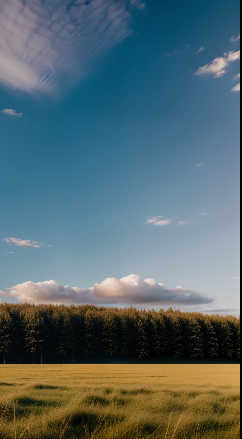 tmasterpiece,Photographic realism style,SLR shooting effect,8K,best qualtiy,Perfectcomposition,super detailing,A high resolution,wide wide shot,Natural soft light,large grassland,the trees,flock,with blue sky and white clouds