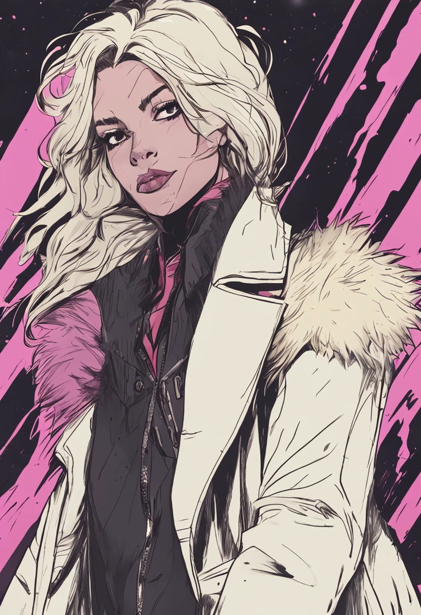 hairy pubic,hyper cute face,Playing card elements on fur,a black trench coat,ambient lights,volumettic light