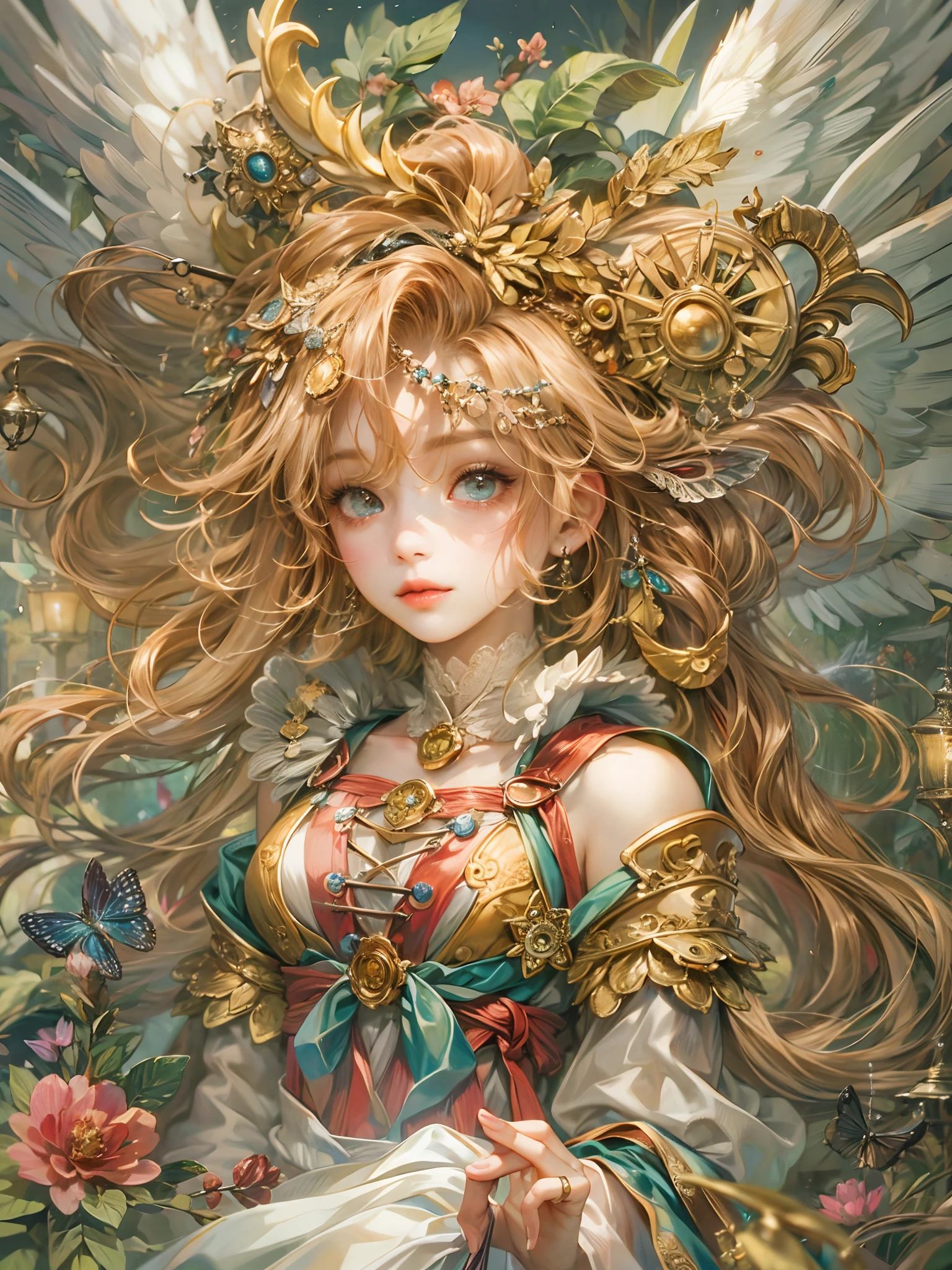 (absurdres, highres, ultra detailed, HDR), masterpiece, best quality, legend of mana character, detailed character, an angel