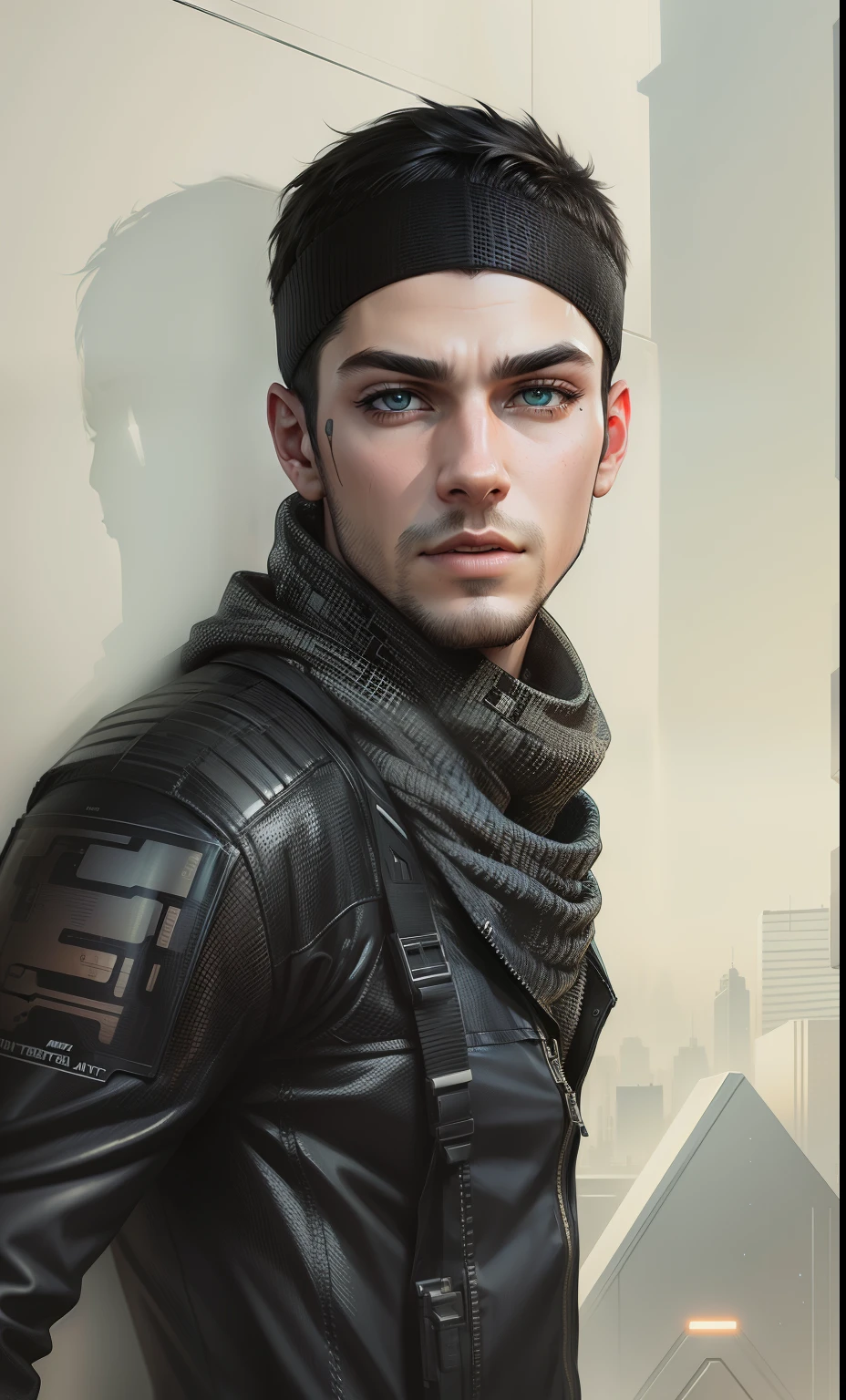 Change background cyberpunk handsome boy, realistic face, 8k, ultra realistic,