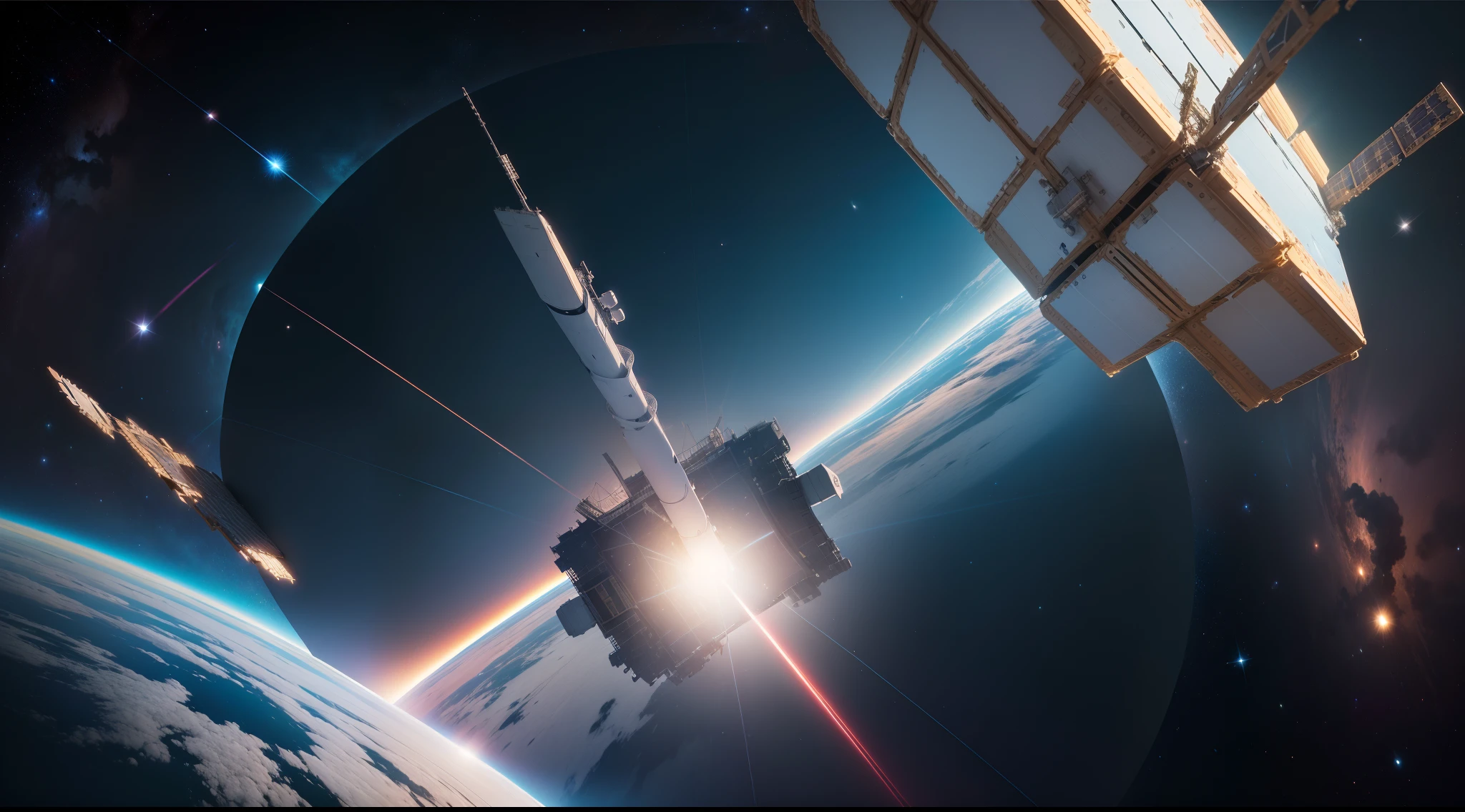 (obra-prima), (melhor qualidade), (ultra-detalhado), (A space satellite), (qualidade 8k)