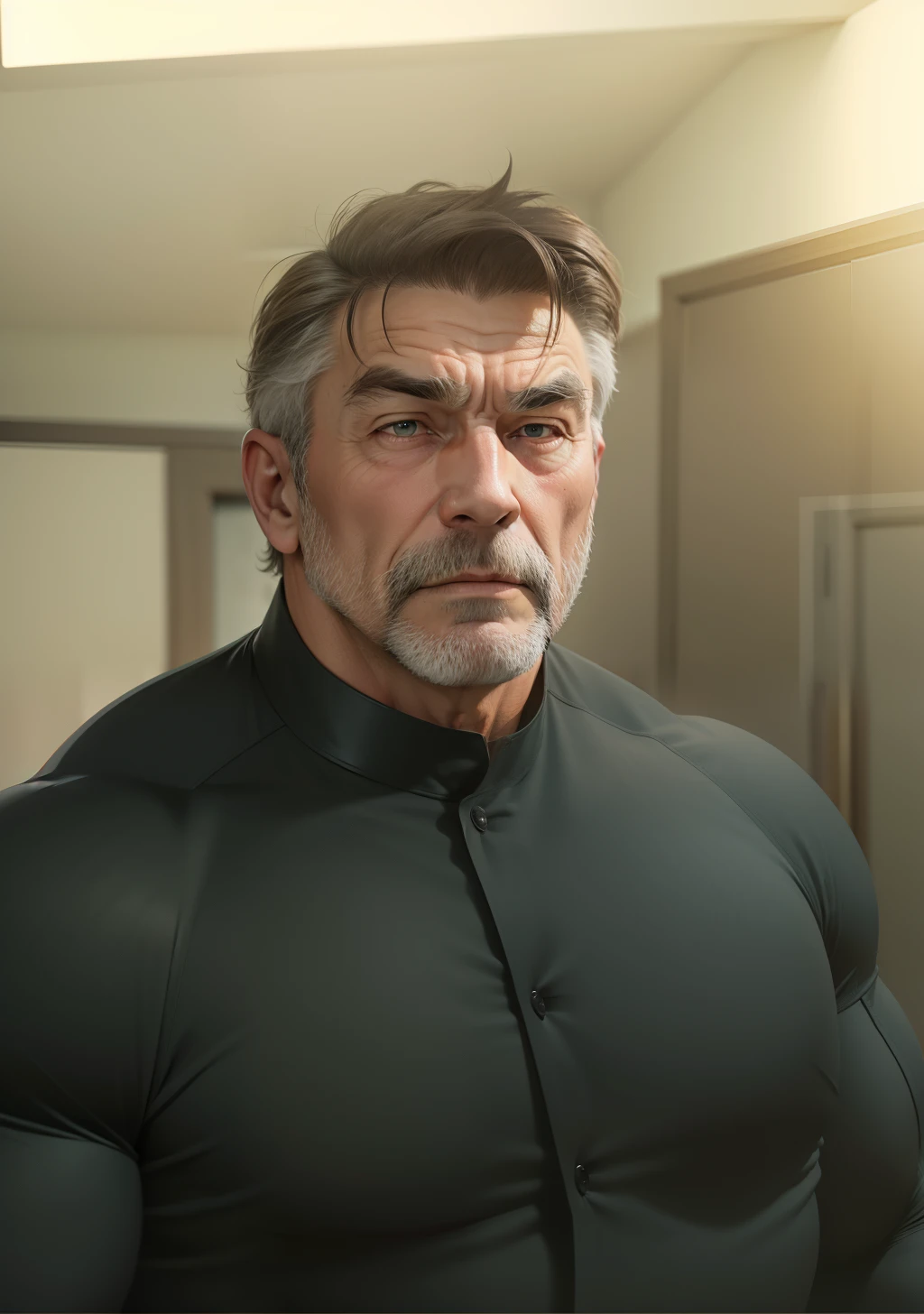 Big chest,A old man,muscle men,Strong bear,Realiy