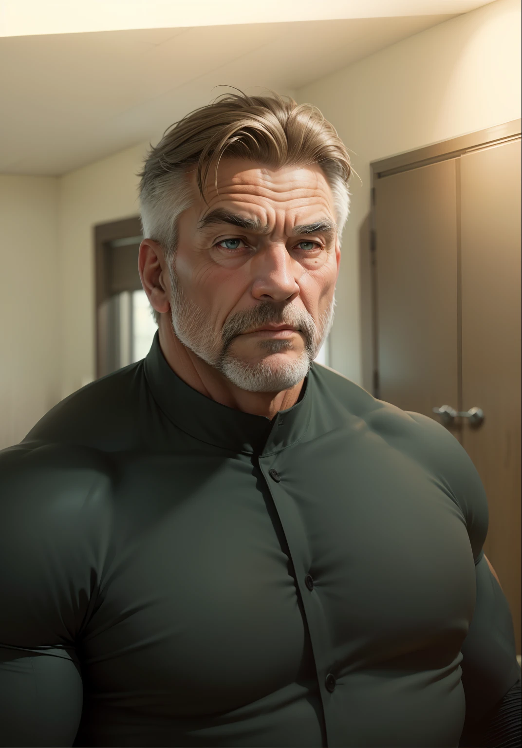 Big chest,a old man,muscle men, Man,Strong bear,Realiy