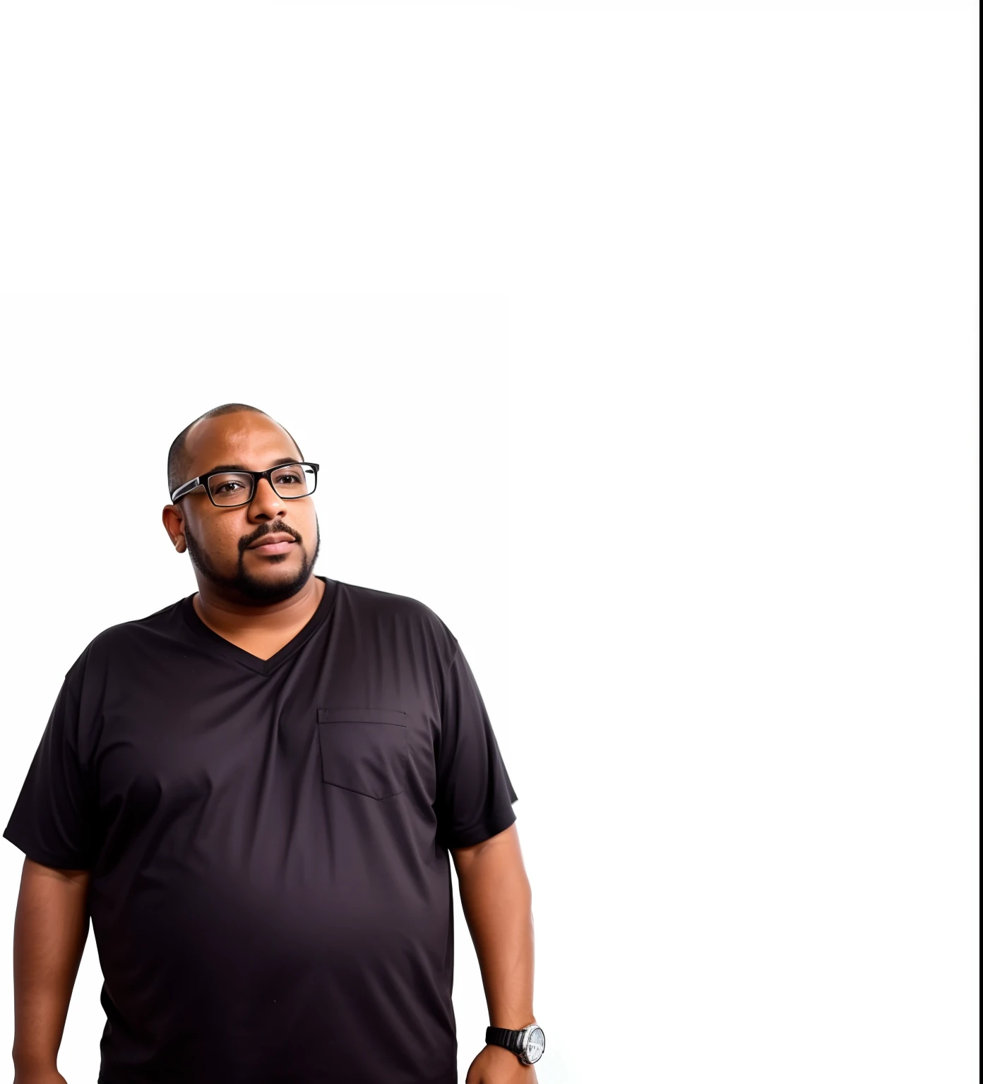 There's a man standing in front of a red wall with a remote control, heavy appearance, Imagem promocional, solid background, 5 feet away, no fundo preto, barra de fundo, Pablo Oliveira, edu souza, inspirado em Eddie Mendoza, standing with a black background, menacing stare, inspired by Antônio Parreiras, Foto de perfil, comediante stand-up