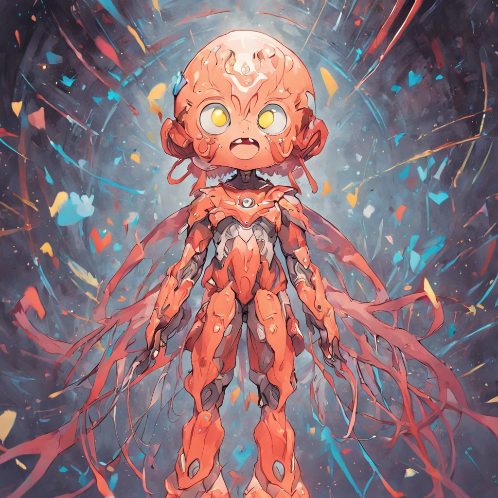 Create a brain-like mascot, personagem infantil , The body as the shape of a brain, com boca, 2 olhos e nariz, He has legs and arms, The character is cute and charismatic, o personagem tem cores vivas e coloridas.