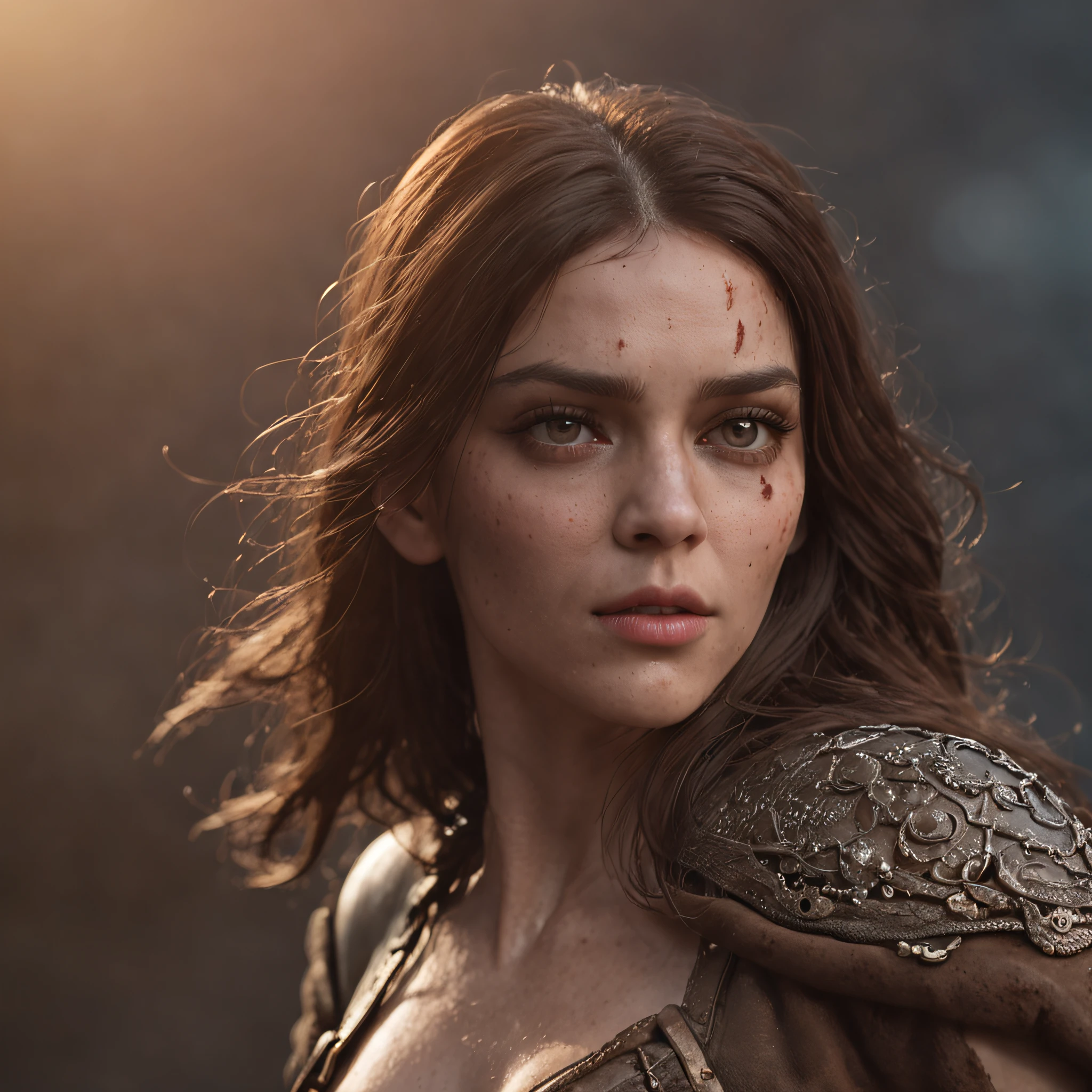 (Professional 3D rendering:1.3) de (Realistic:1.3) Foto de arte mais bonita do mundo,Features soft and bright female heroes, ((Epic hero fantasy rough woman wet hero angry look long hair and fierce expression in dynamic pose, fantastic location, majestoso ambiente desordenado)), corpo inteiro 8k unidade render, action shot, poros da pele, very dark lighting, sombreamento pesado, circunstanciado, Rosto detalhado, (vibrante, fotogrdeia realista, Realistic, Dramatic, Escuro, foco nítido, 8k), (Old leather clothes damaged by bad weather:1.4), ((((Use peles)))), (intrincado:1.4), decadente, (altamente detalhado:1.4), pintura digital, rendering by octane, art stations, Conceito-Arte, liso, foco nítido, illustration, germe da arte, (Loish:0.23), Wlop Ilya Kuvshinov, e Greg Rutkowski e Alphonse Mucha Gracias, (global ilumination, studiolight, Light Volumetric), chuva forte, floating particles, patife, fantasia, Onze, corpo inteiroesbian, ((Fundo escuro e antigo da cidade:1.3)),CGSesociedade,art stations